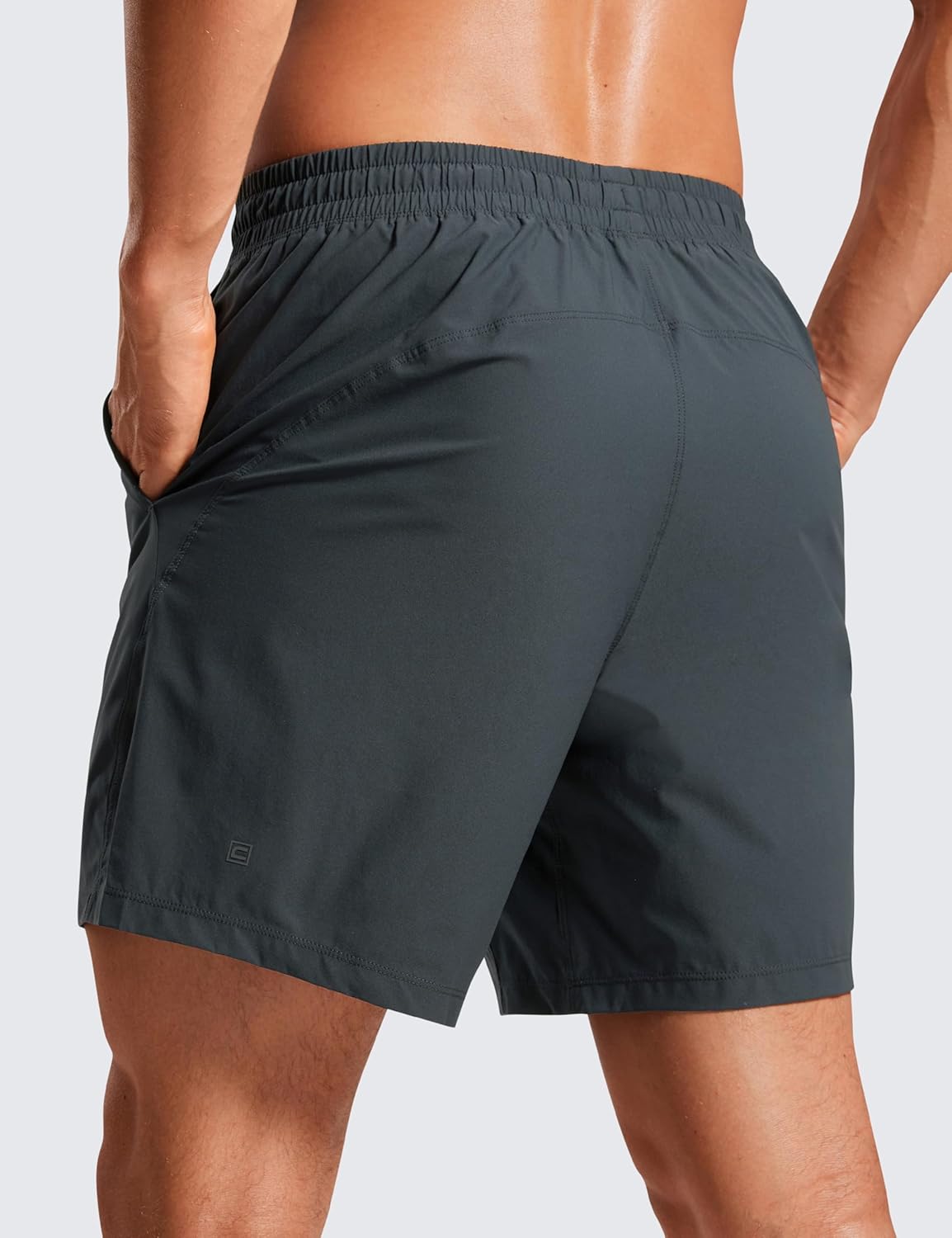 CRZ YOGA Mens Lightweight Workout Shorts 7" - Quick Dry for Gym Athletic Workout with Zipper Pocket - Image 2