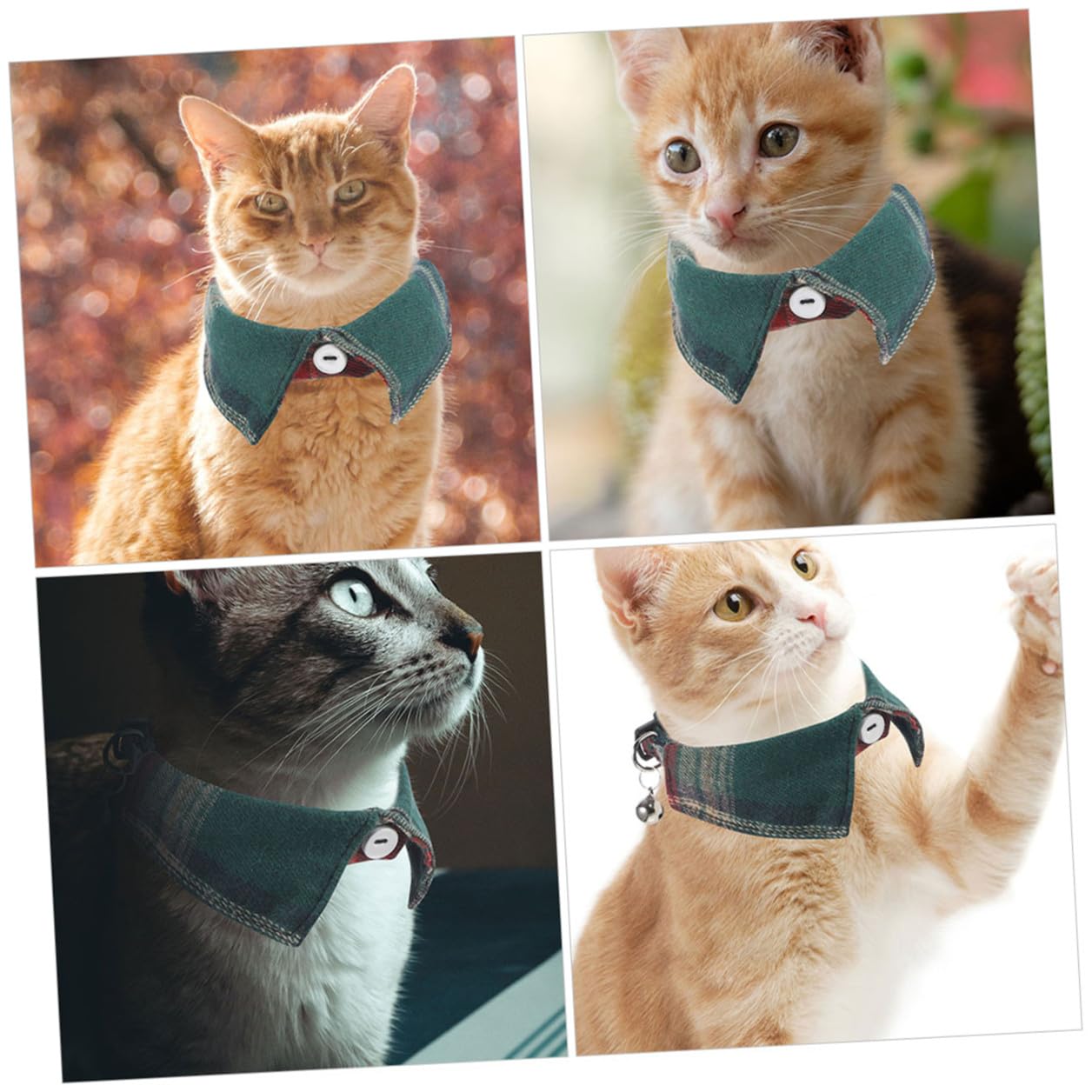 TOYANDONA 10 Pièces Collier pour Chat Ajustable avec Nœud et Clochette,