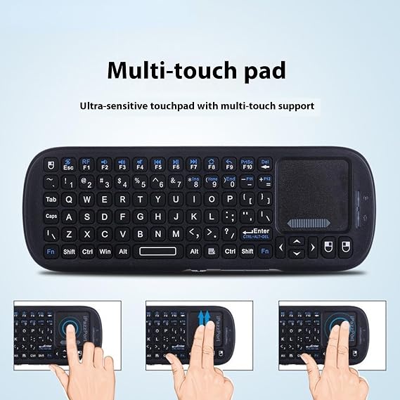 2 Inch Small Keyboard Touchpad Bluetooth Compatible PC Gaming Rechargeable for Office Streaming