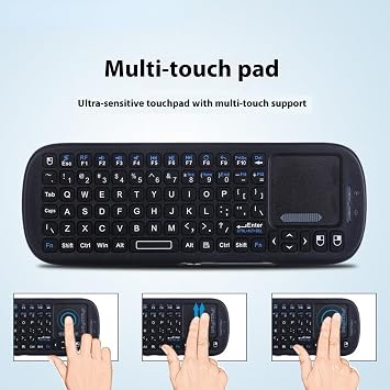 2 Inch Small Keyboard Touchpad Bluetooth Compatible PC Gaming Rechargeable for Office Streaming