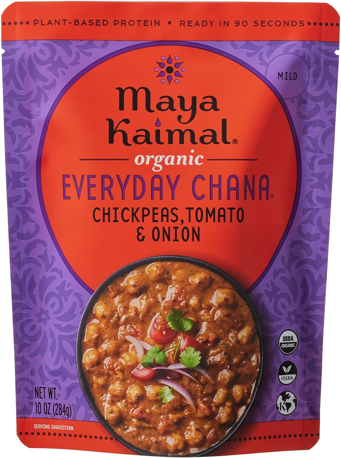MAYA KAIMAL Organic Everyday Chana with Tomato + Onion, 10 OZ