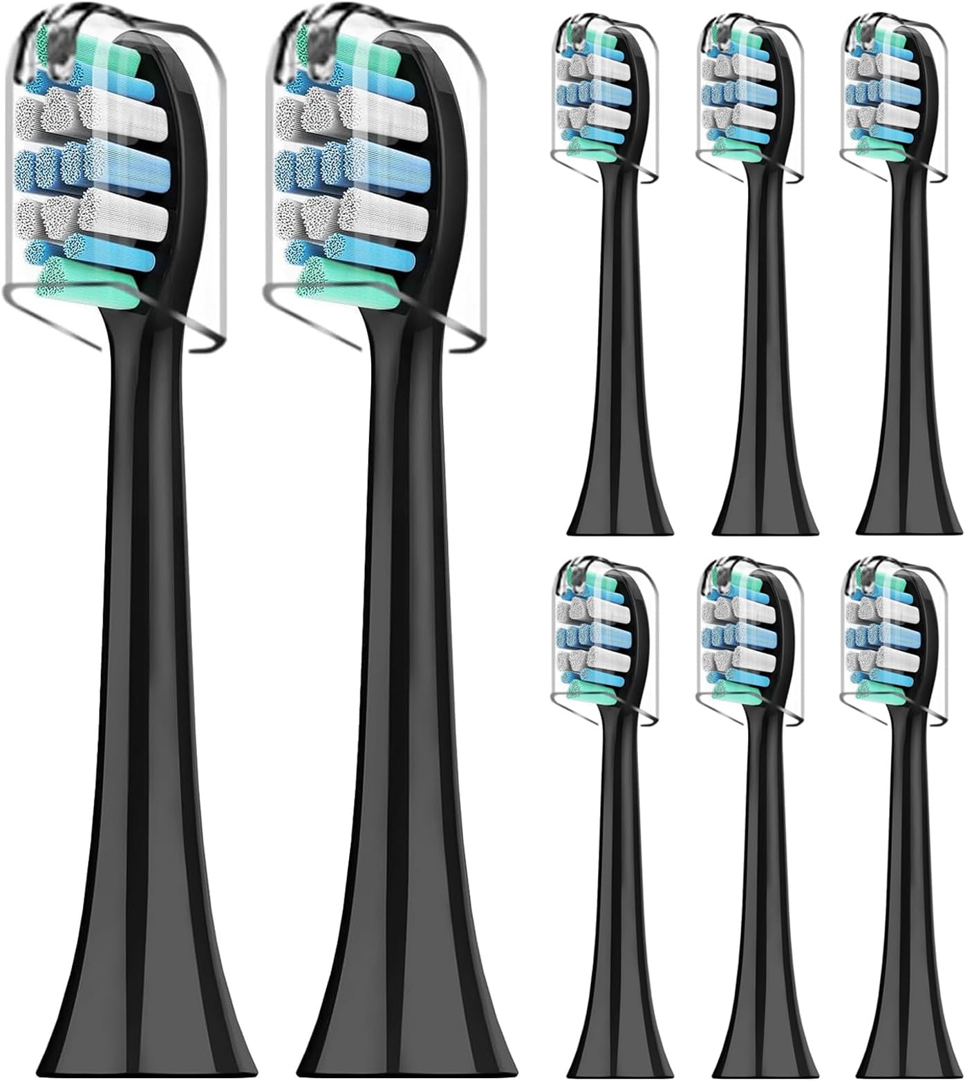 Replacement Toothbrush Heads Compatible with Philips Sonicare Toothbrush, 5300 7900 3100 4100 Plaque Defence Brush Head with Densely Clustered Bristles for Whiter Teeth - Standard Sonic Brush Heads x8