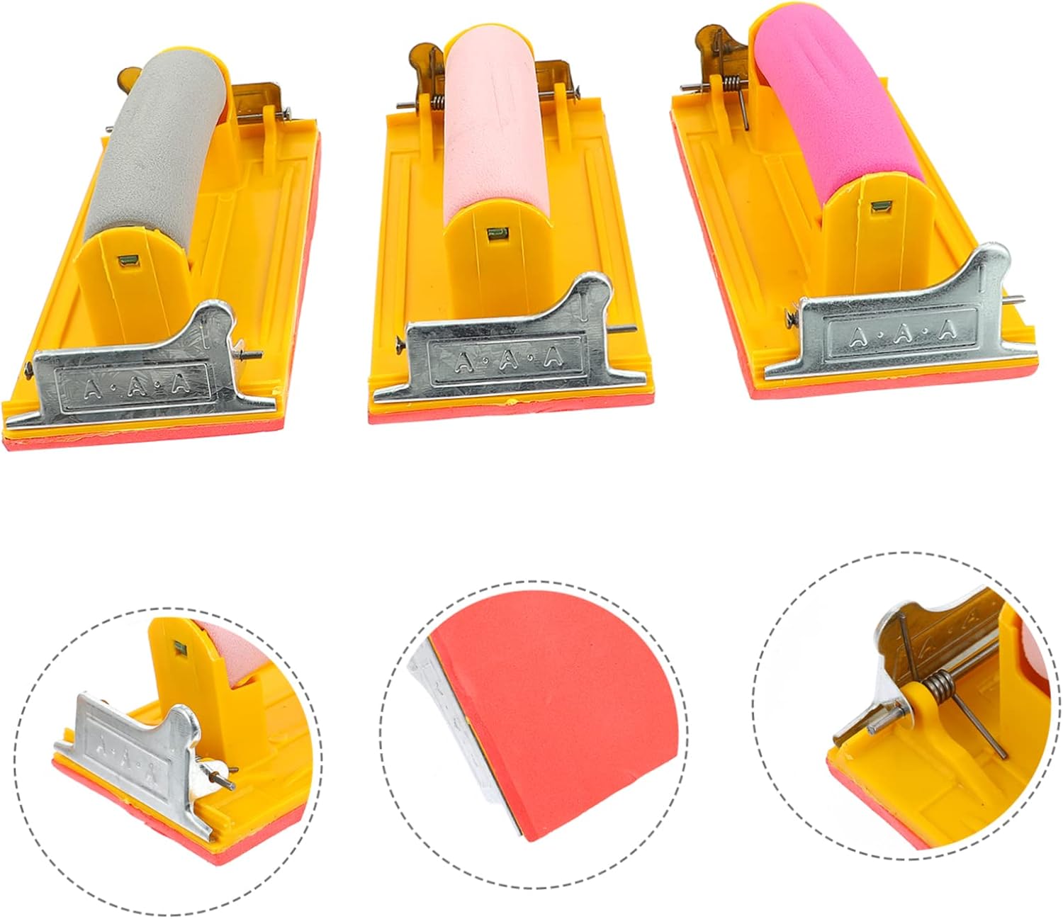 balacoo 6pcs Sandpaper Holder Tool Sponge Handle for Drywall Sanding Lightweight Ergonomic Design Sandpaper Polishing Rack for Hand Sander and Projects