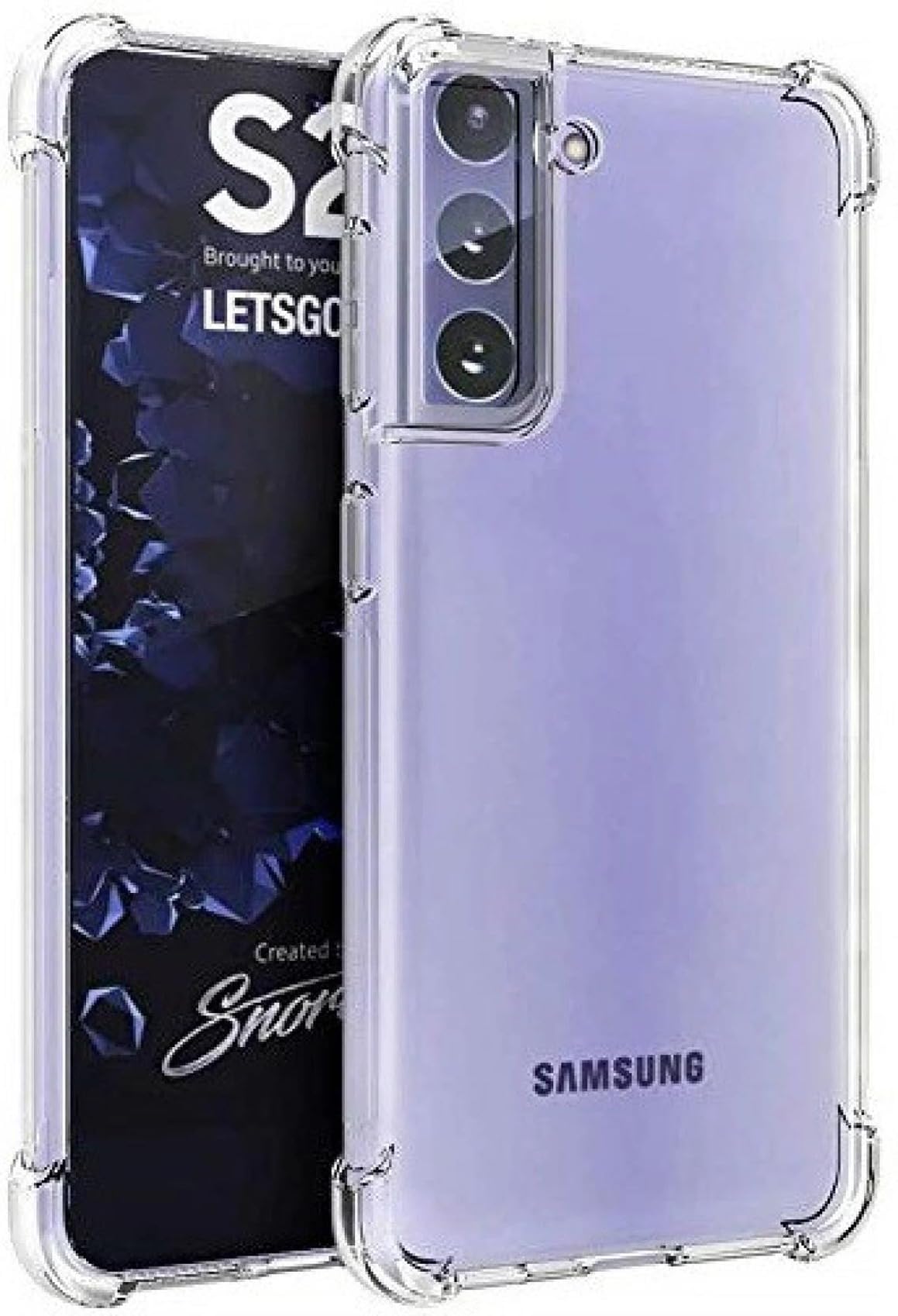 BOXXO Flexible Back Cover for Samsung Galaxy S21 Plus 5G | Back Cover Transparent Clear Shockproof Case Four Corner Protection | Slim Protective Mobile Phone Cover for Samsung Galaxy S21 Plus 5G