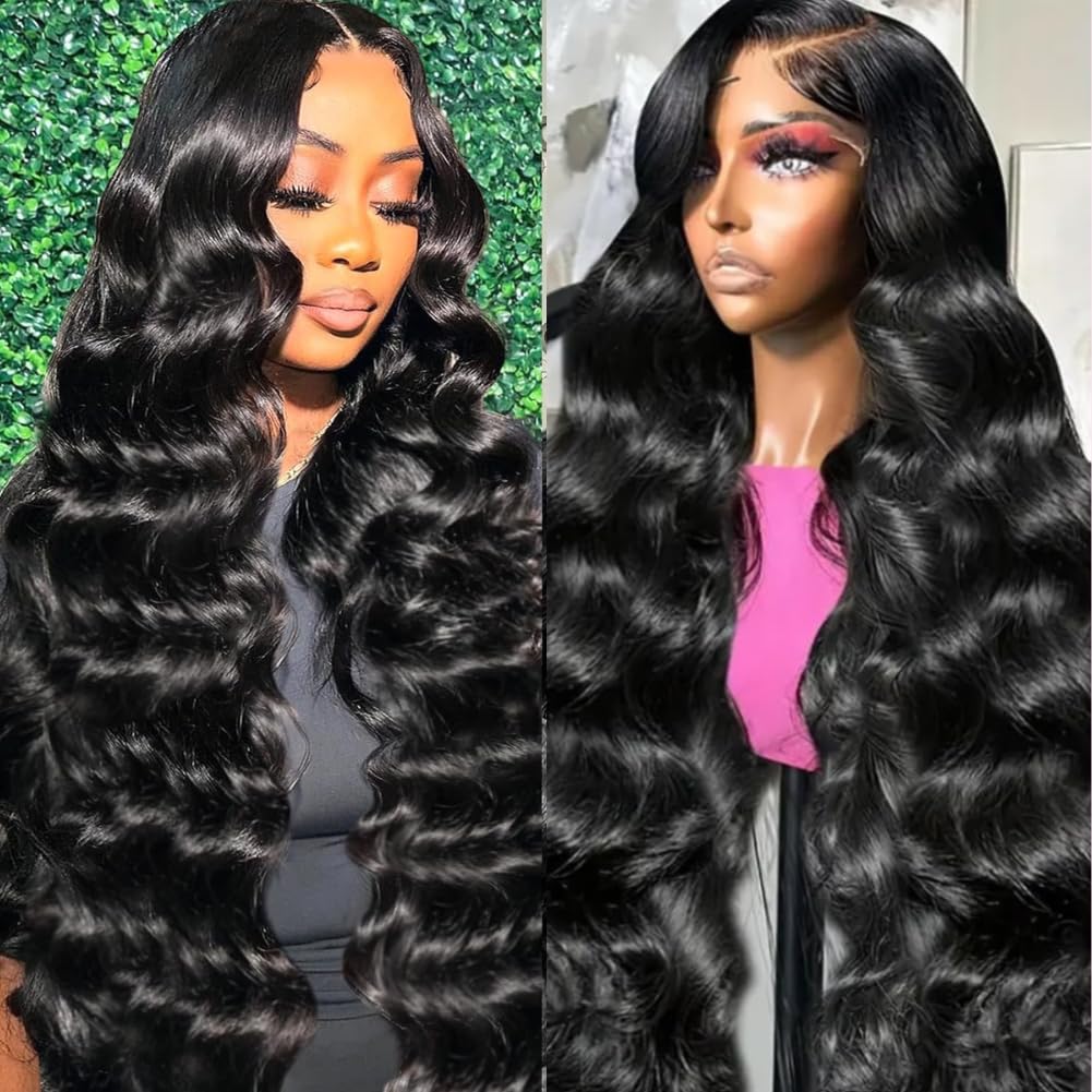 CHUDI 13x6 Lace Front Wigs Human Hair Pre Plucked 220% Density Body Wave Wig for Women HD Lace Frontal Human Hair Wigs Bleached Knots with Baby Hair 26 Inch