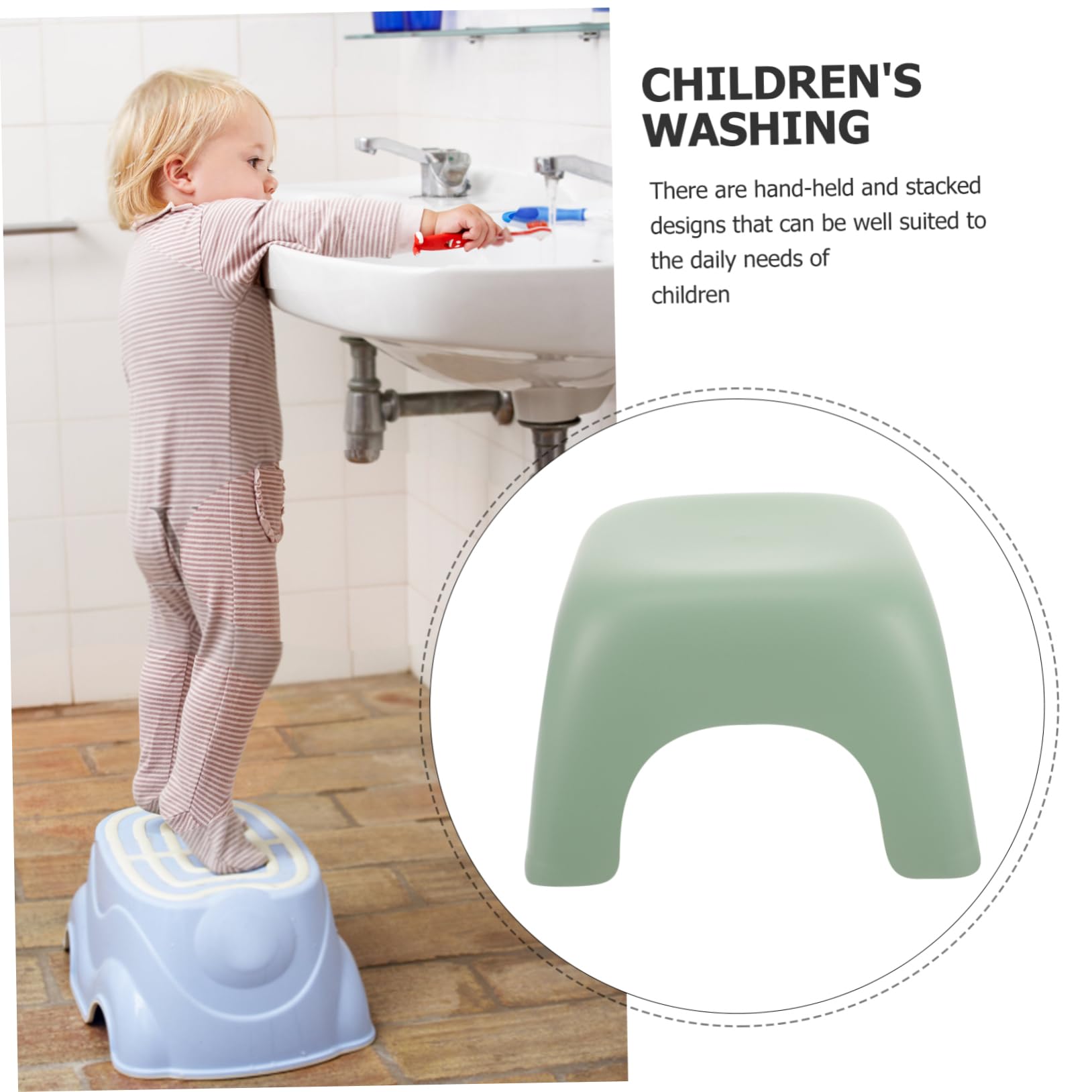 DECHOUS Sgabello Piccolo Pp Plastica e Leggero in Bambini Multiuso da Antiscivolo per Bagno e Camera Letto, per Scuola e Casa