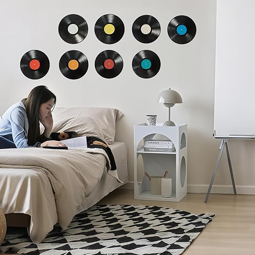 Miniatura 7 de LIOUCBD 8 discos de vinilo para decoración de pared, pósteres de cubierta de álbum de 9 pulgadas, pósteres de música rock & roll de los años 70, 80,