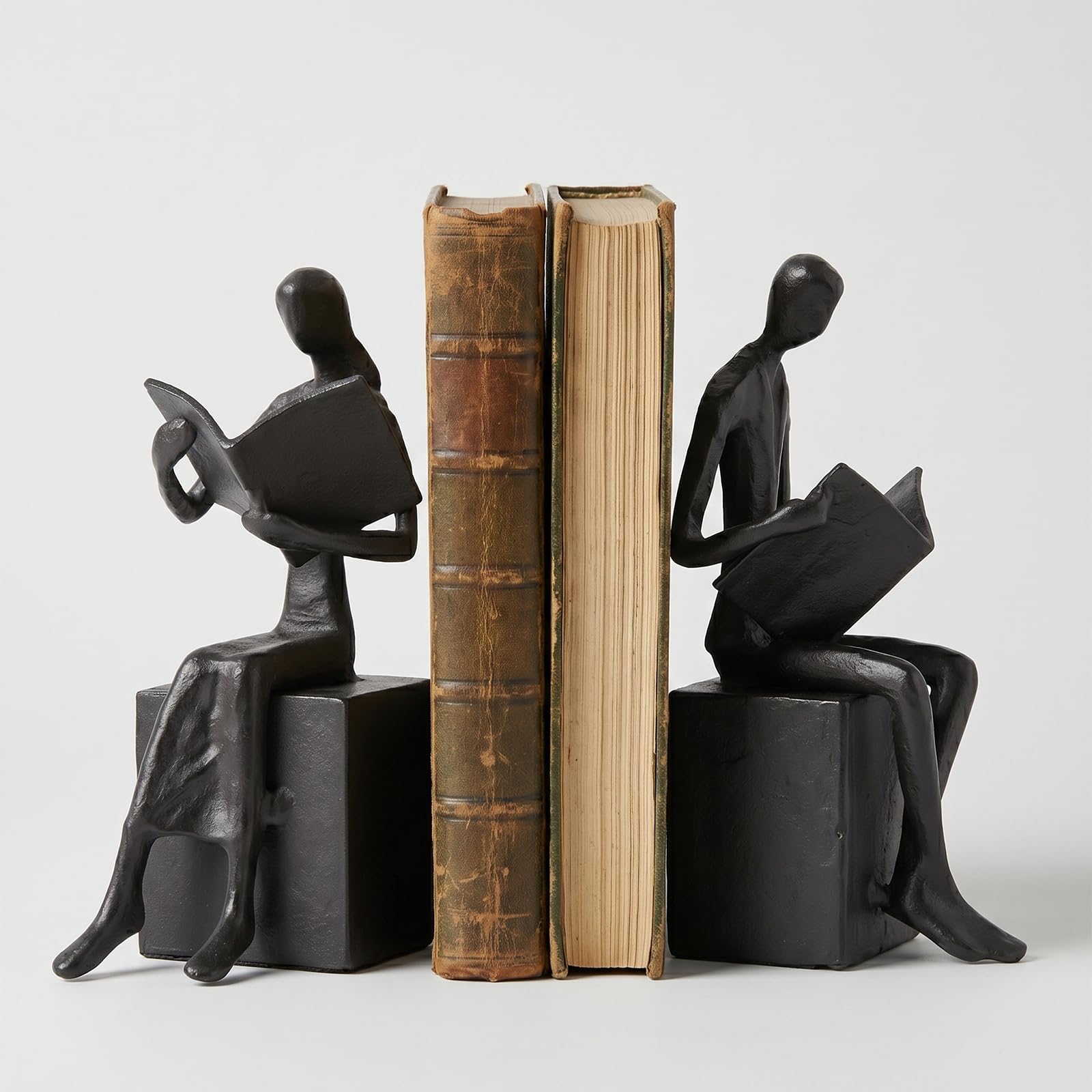Photo 1 of GrivSheen Bronze Reading Couple Bookends