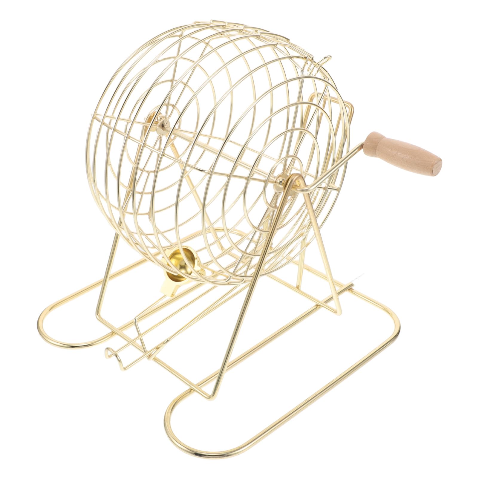 VANZACK Jeu de Bingo Petite Cage en Fer et Bois, Équipement Sécurisé pour Garçon et Filles, Poignée Pratique, pour Interactions Parents-garçon et Filles et Aires de Jeux