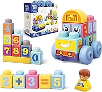 Vista 17 de Bloques de construcción suaves para niños pequeños, bloques de construcción grandes apilables para bebés de 6 meses en adelante, regalos Stem