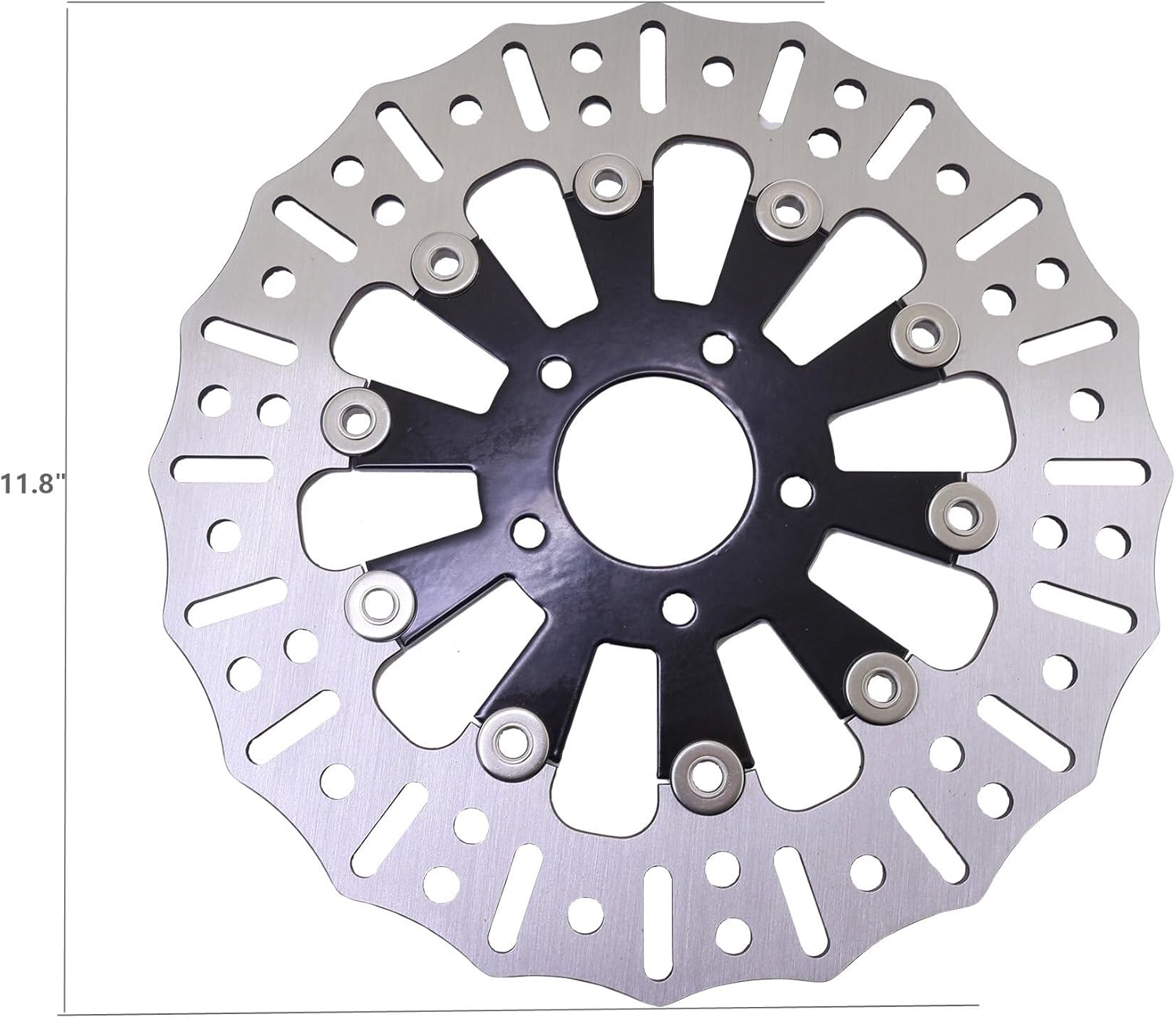 11.8" Floating Front Brake Rotor Disc Fit for Harley Touring Electra Glide Road Glide Street Glide Road King Ultra Custom Special (30mm) (Front)