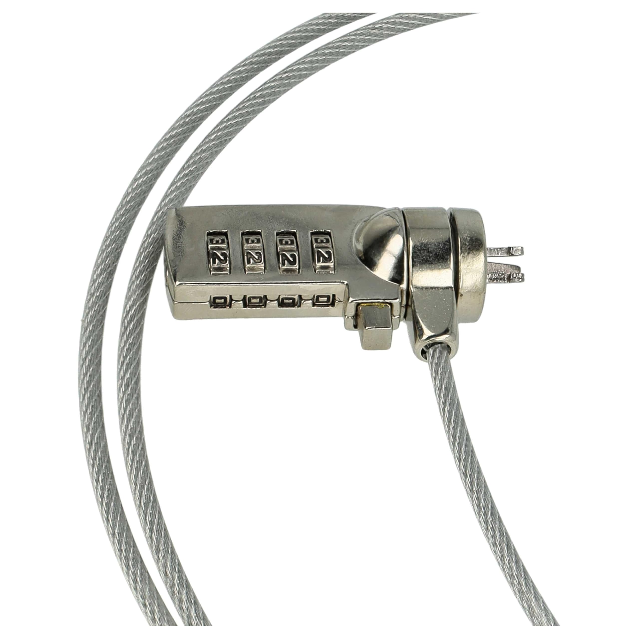 vhbw 10x Kensington per Laptop Notebook - Cavo di Sicurezza con Serratura a Combinazione numerica, 1,8 m