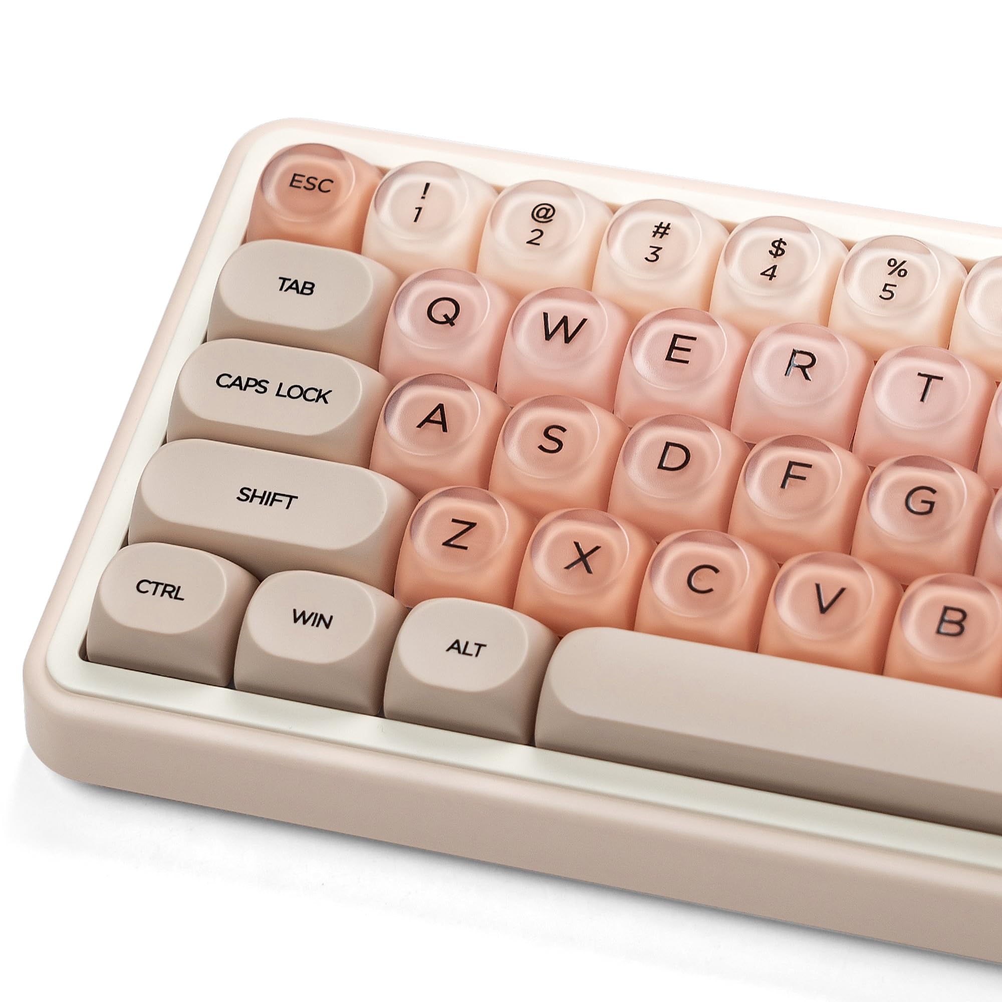 Amazon.com: PBT Keycaps, Jelly Pink Keycap Foundation MOA Profile