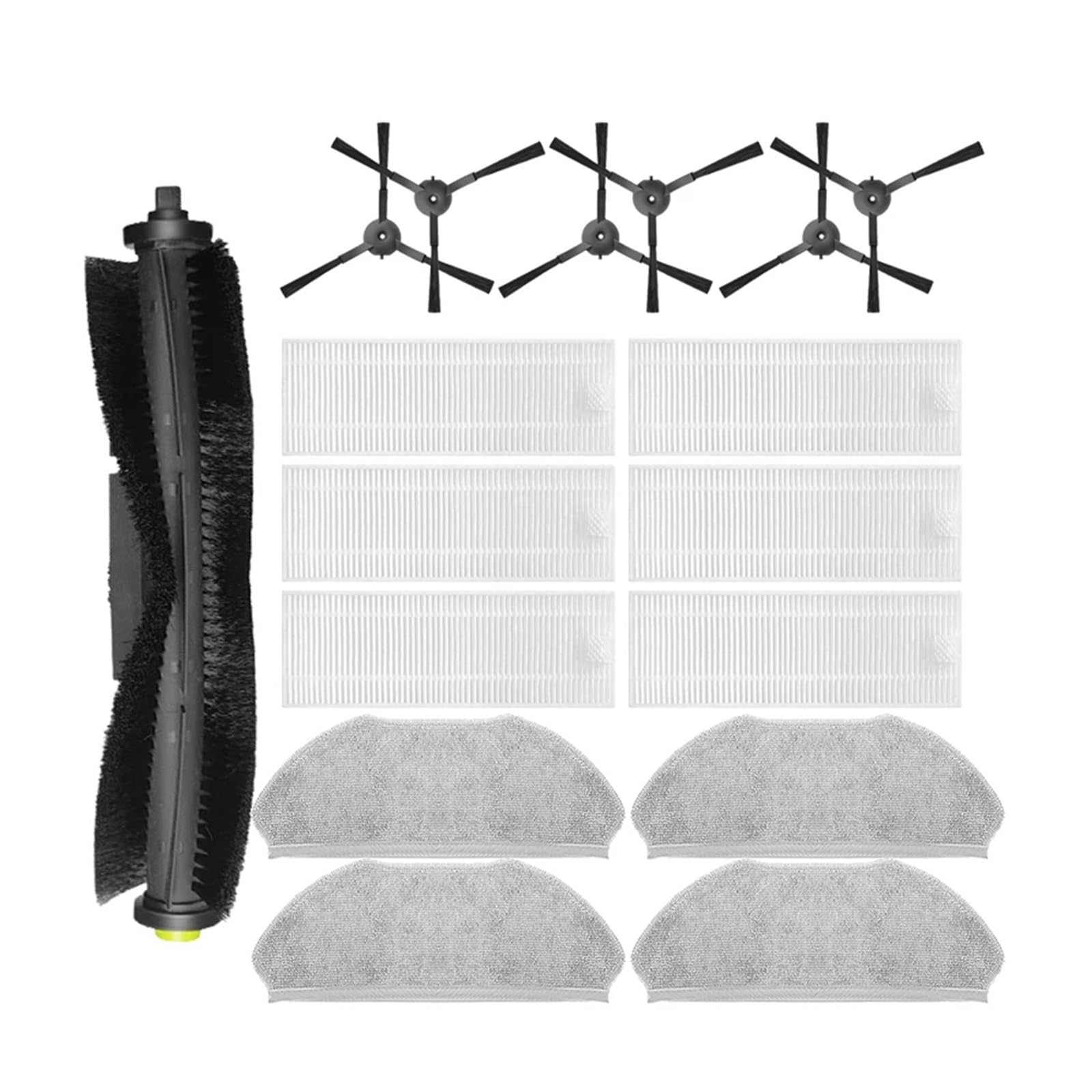 Spazzola laterale a rullo Filtro HEPA Panno for mop compatibile con Qihoo 360 S10 X100 MAX 2pro Robot aspirapolvere Pezzi di ricambio Accessori(10 Mop)