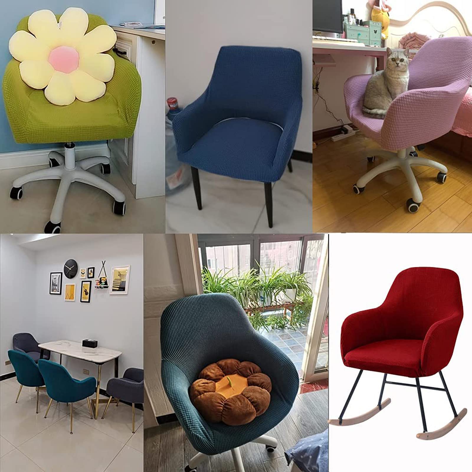 Housse Velours Extensible Pour Fauteuil – Protection Élégante Et Confortable Pour Chaise De Salon Ou Bureau