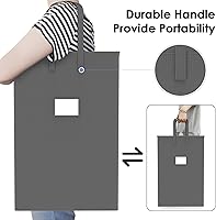 Vista 4 de Canasta de lavandería grande plegable de 75L con asas, cesta de ropa sucia impermeable para dormitorio, canasta de lavandería alta independiente