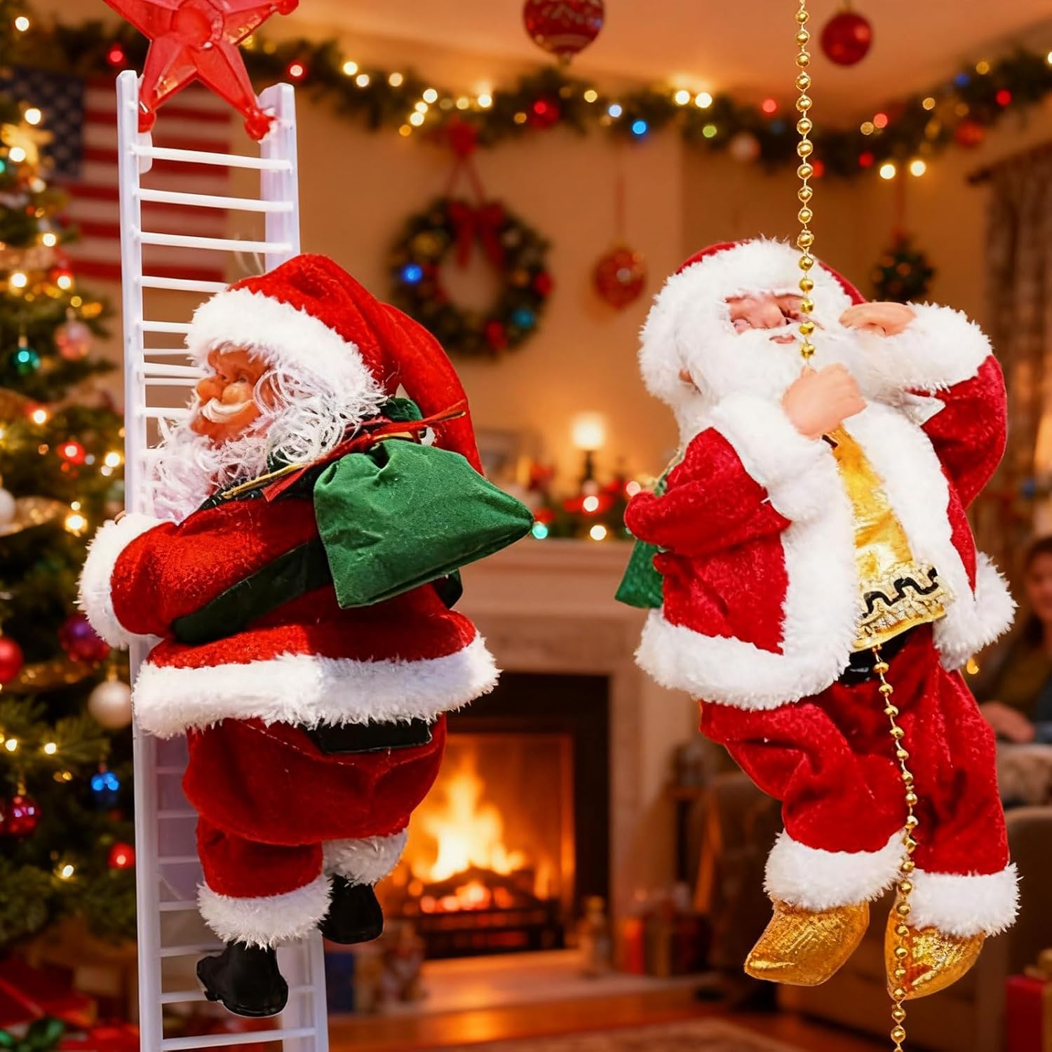 Santa Rope Musica De Navidad Santa Claus Musical Climbing Rope, 2026 New Electric ...