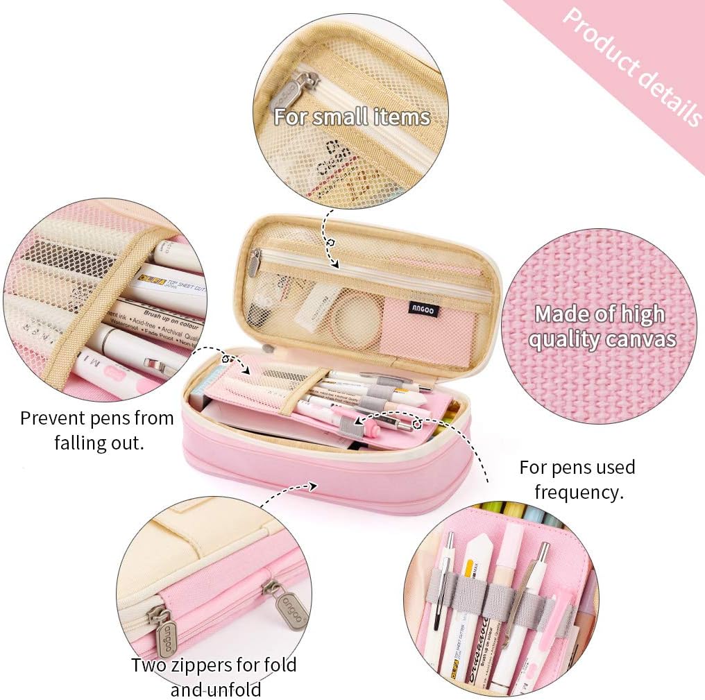 EASTHILL Pencil Case Big Pen Case Office College Large Storage Bag Pouch Holder Box Organizer for Student - Image 3