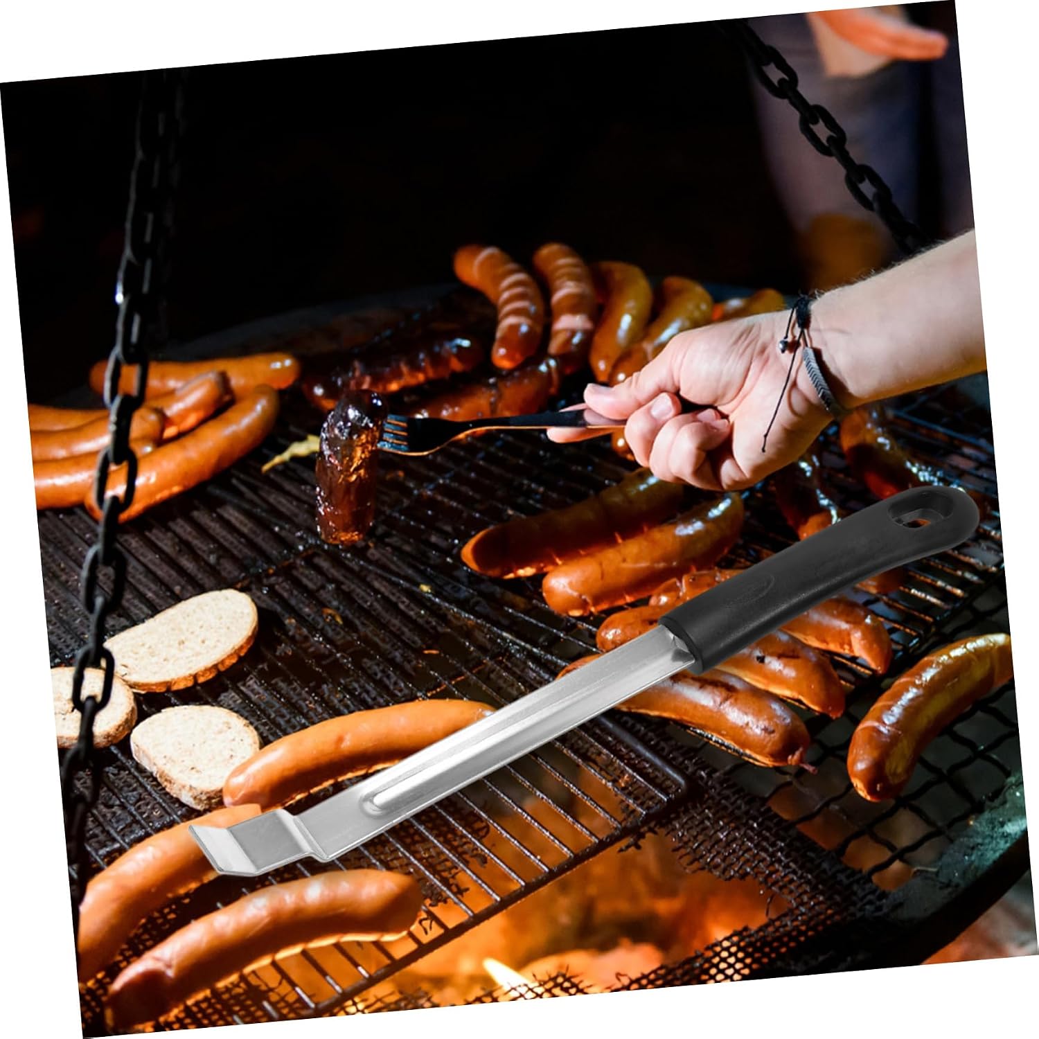 Stainless Steel Grill Grate Grabber for BBQ Outdoor Cooking