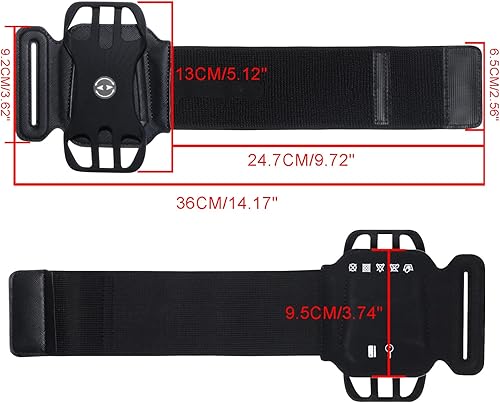 Miniatura 6 de Bidook Funda para brazalete para teléfono con rotación de 360, para senderismo, remo, montañismo, ciclismo, brazo para iPhone 14 13 12 11 Pro Max