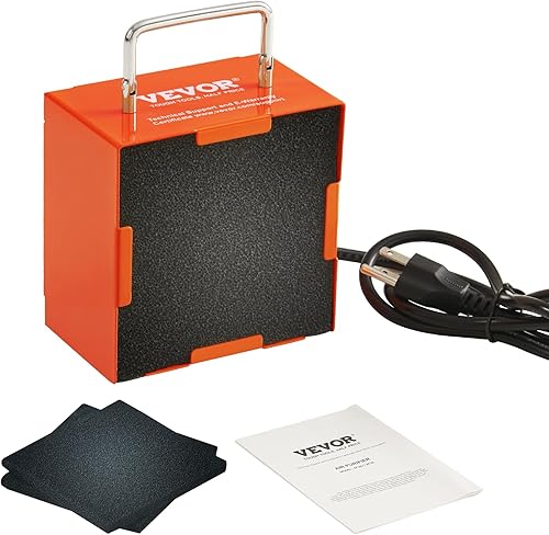 VEVOR Extractor de humo de soldadura, extractor de humo de soldadura de escritorio de 38 W con filtro de 3 etapas, succión fuerte de 86.63 mh,