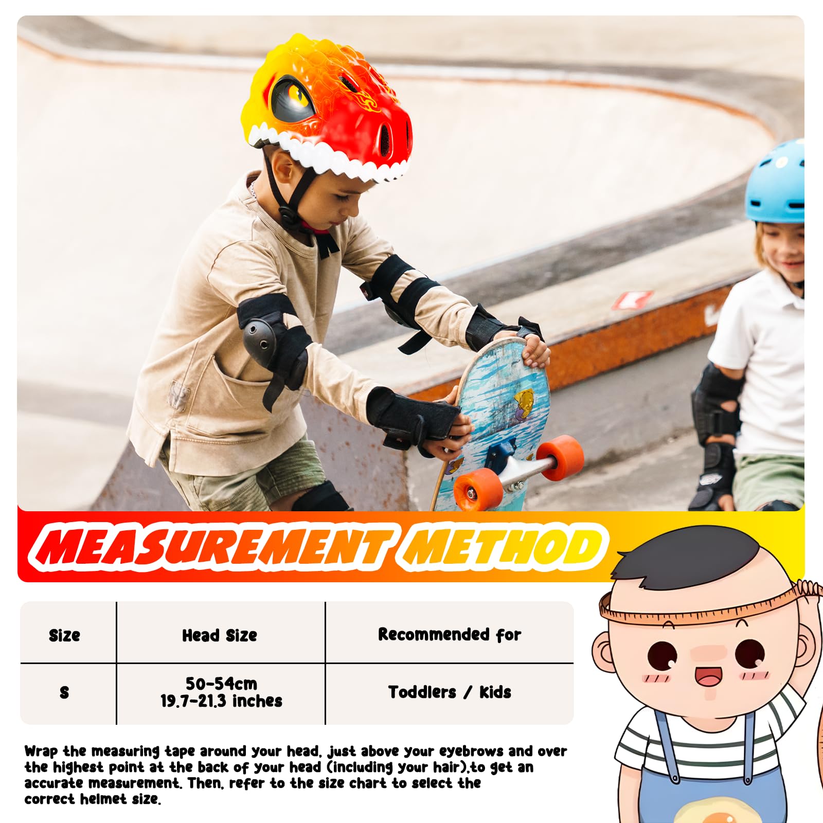 Favoto Casco Patinete Bicicleta Niño - Casco de Caricatura Ajustable para Niños y Niñas Protección de Seguridad para Deportes al Aire Libre