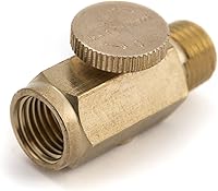 Titan 19442 In-Line Air Flow Regulator - 1/4 NPT Solid Brass Thumbscrew Valve for Precise Compressor Control