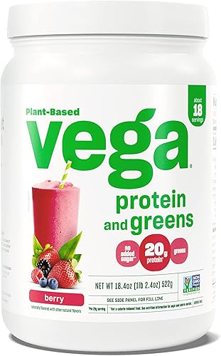 Envase de proteínas y hierbas en polvo de Vega, VEG00672, S, Berry, 1, 1