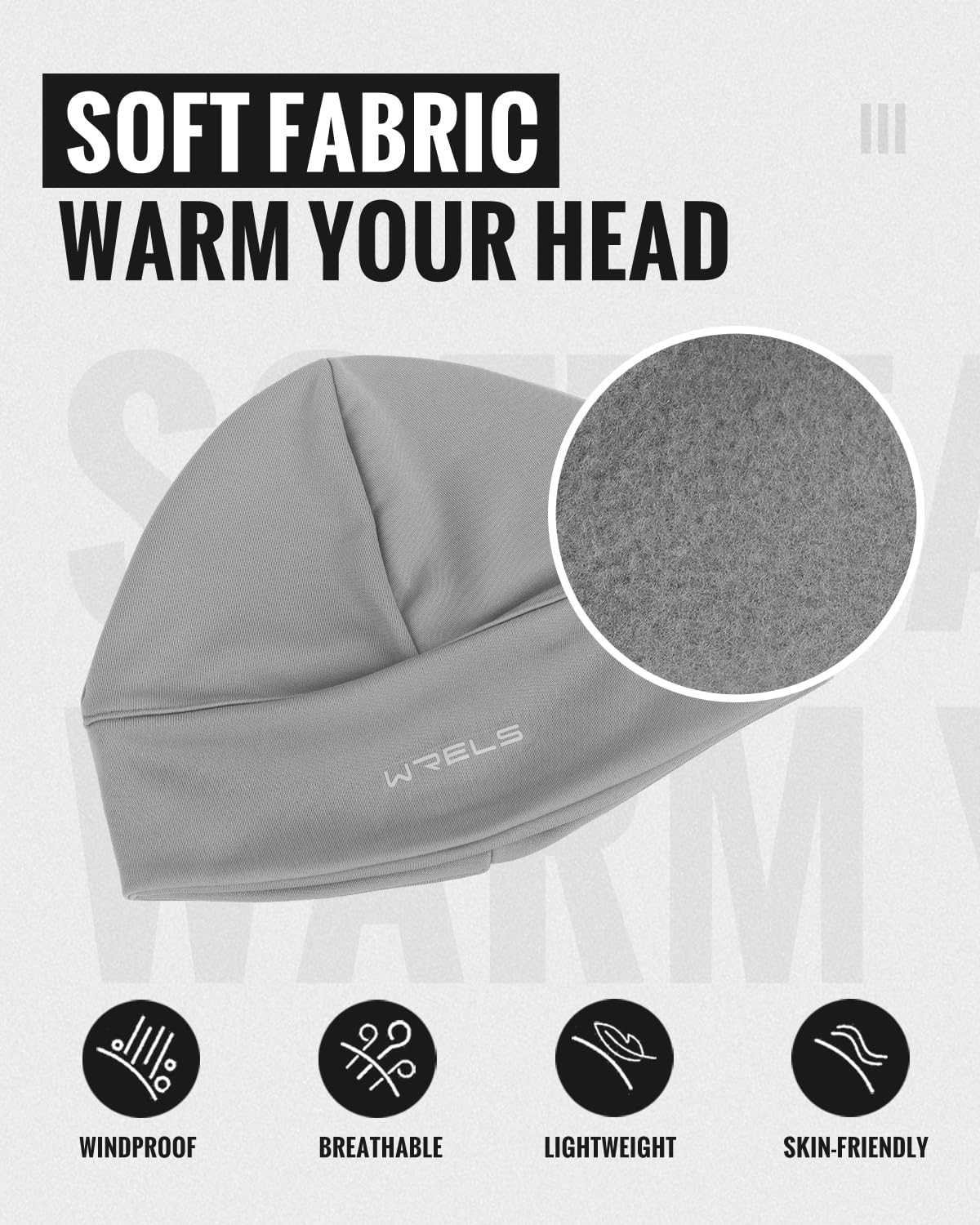 Thermal Running Skull Cap with Ear Flaps - Winter Hat for Women, Windproof Athletic Beanie Helmet Liner - Image 3