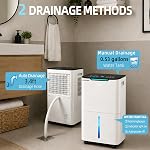 40 Pints Dehumidifiers for Basements,3500 Sq.Ft Home Dehumidifier | With Two Drainage Methods Auto Defrost,Restart & Timer Overheat Protection Energy-Saving Low-Noise for Bathroom Bedroom