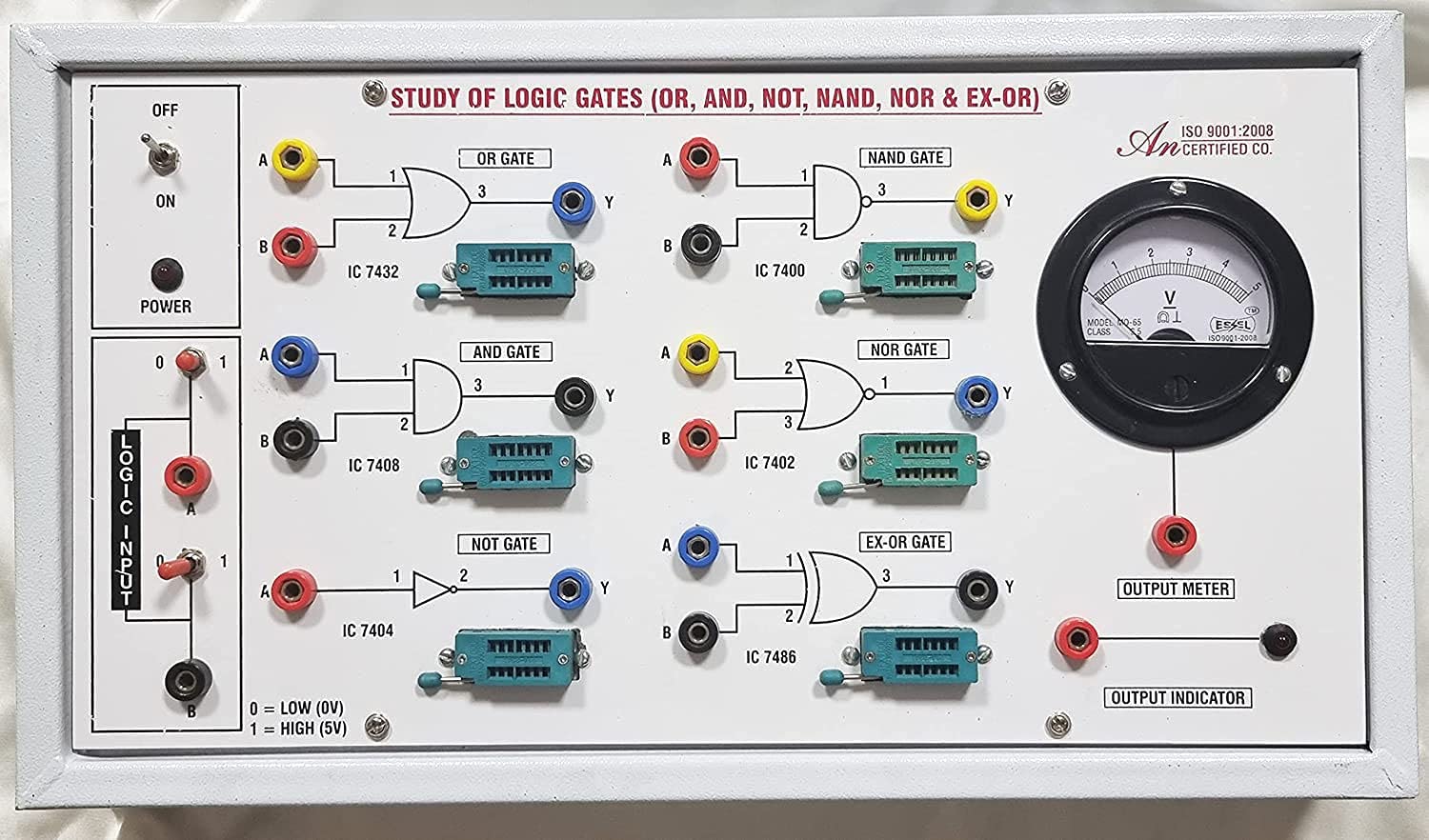 Salco Basic Logic Gates (6 In 1) With Meter & 6 Zip Socket