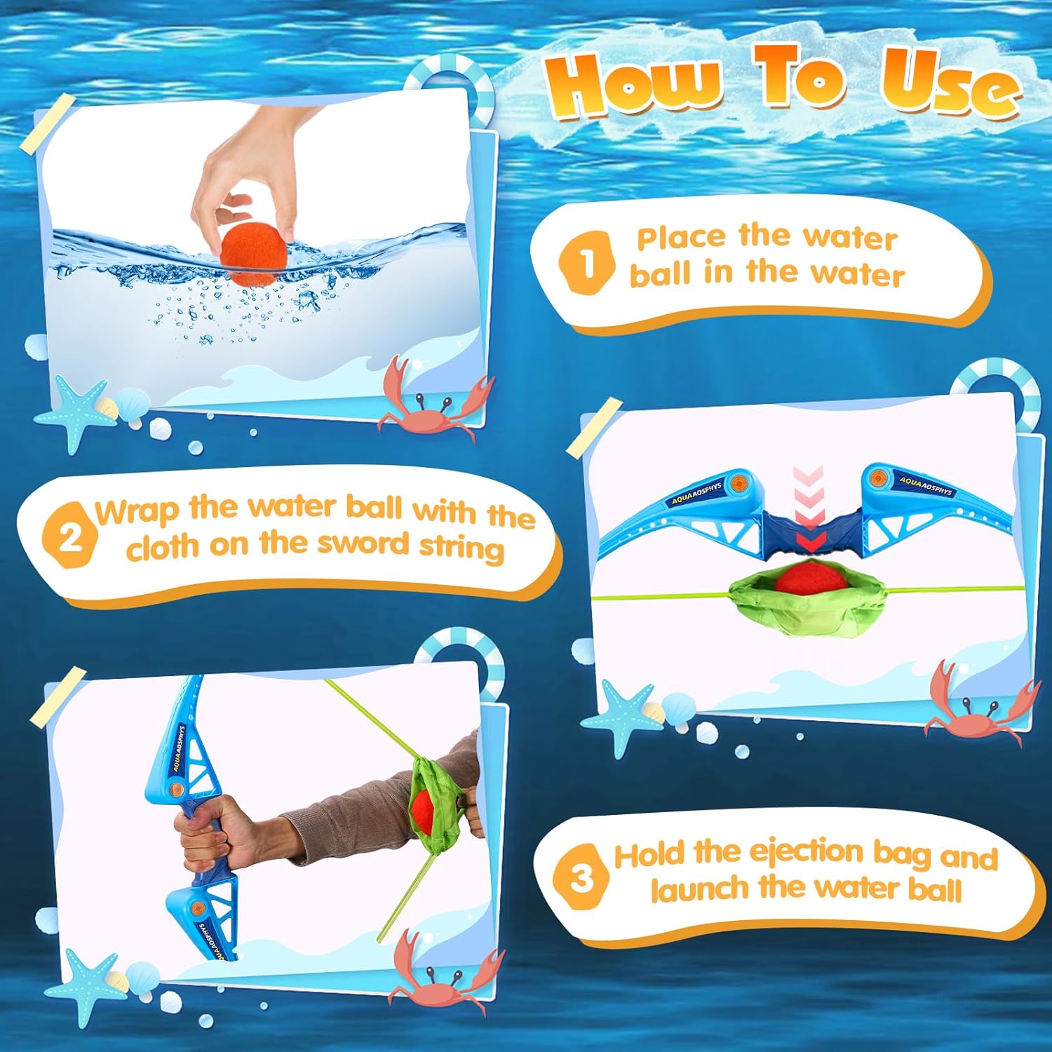 10Pcs Reusable Water Balloons with Bow and Arrow for Kids, Pool Beach Water Fight Equipment for Boys and Girls, Outdoor Summer Toys for Kids Ages 3-12