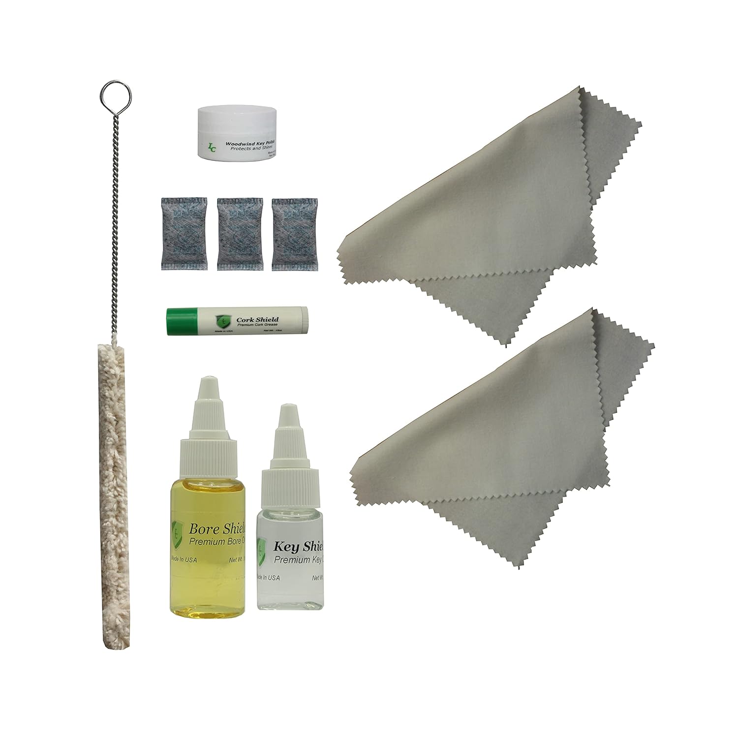 Care Kit, Bore Oil, Key Oil, Polishing Cloth, Cork Grease