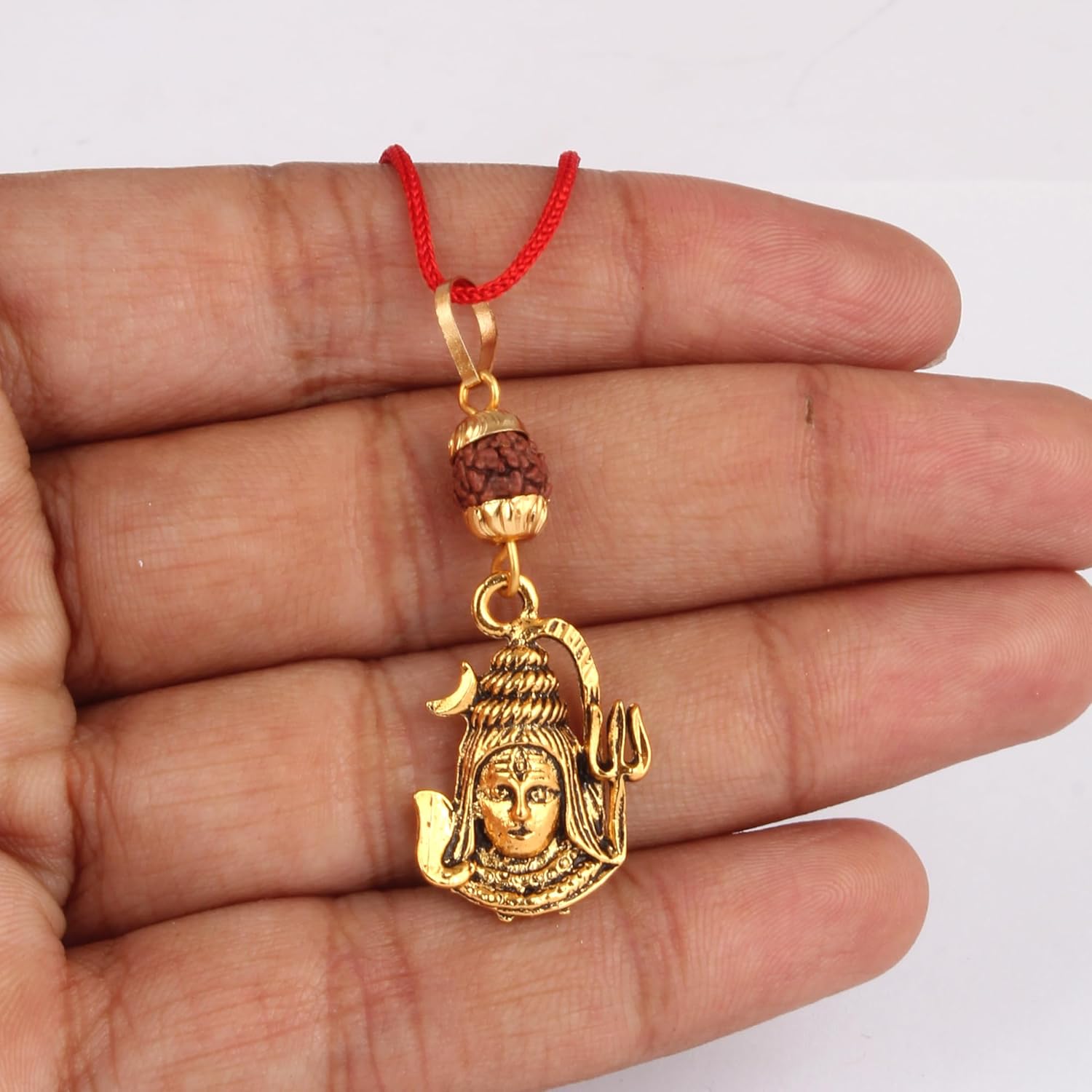 Rudra Empire Spiritual Shiva Bholenath with Rudraksha Pendant Bhagwan Shiv Ji Locket for Men and Women - Image 2