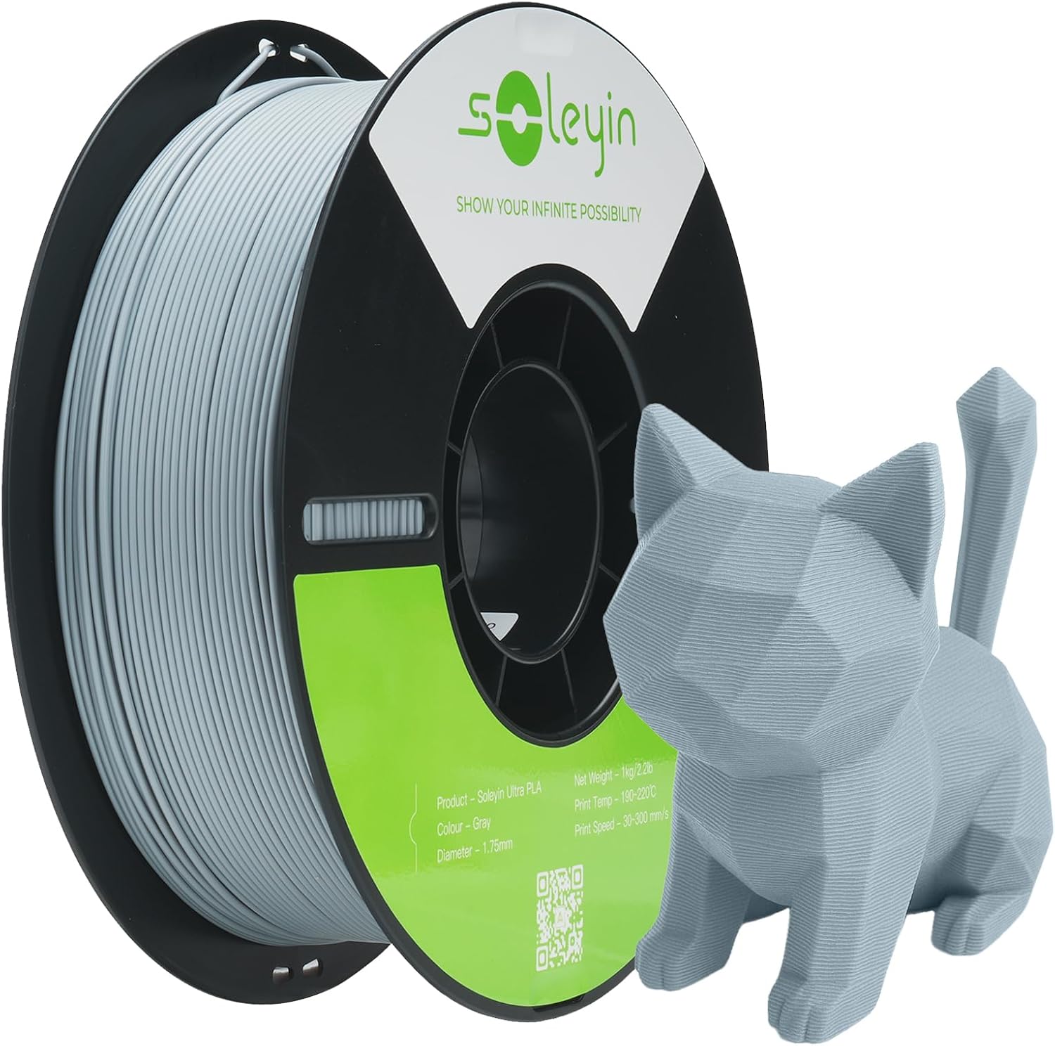 Ultra PLA Filament 1.75mm PLA 3D Printer Filament High Speed 30-600mm/s Dimensional...