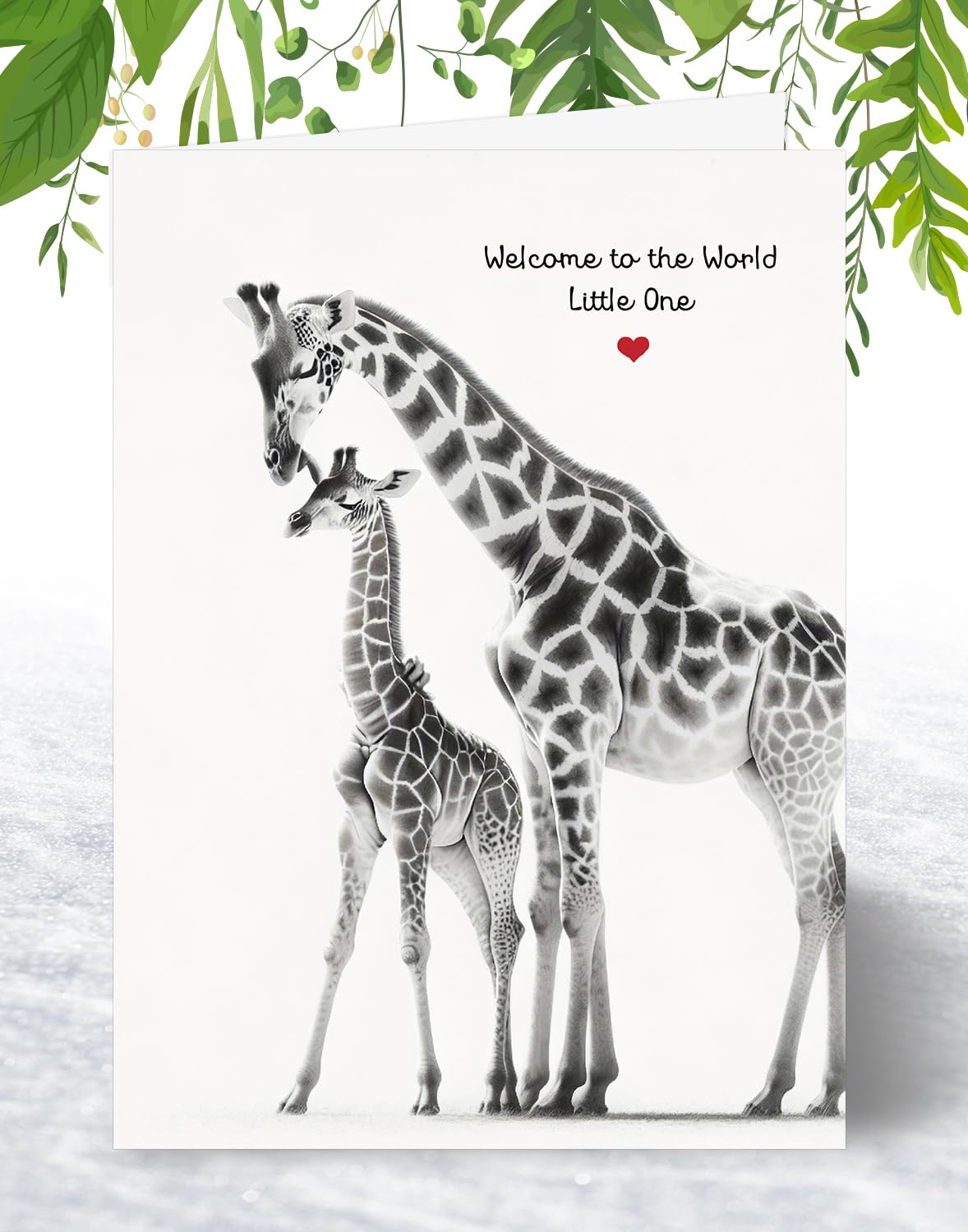 Old English Co. - Biglietto di auguri con scritta Welcome Little One Deer (lingua italiana non garantita