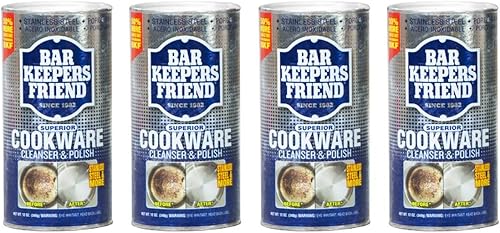 BAR KEEPERS FRIEND Limpiador de utensilios de cocina 12 onzas paquete de 4