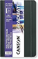 CANSON Graduate Sketchbook Caderno Multitécnicas A5 200g/m² 14x21,6cm com 36 folhas