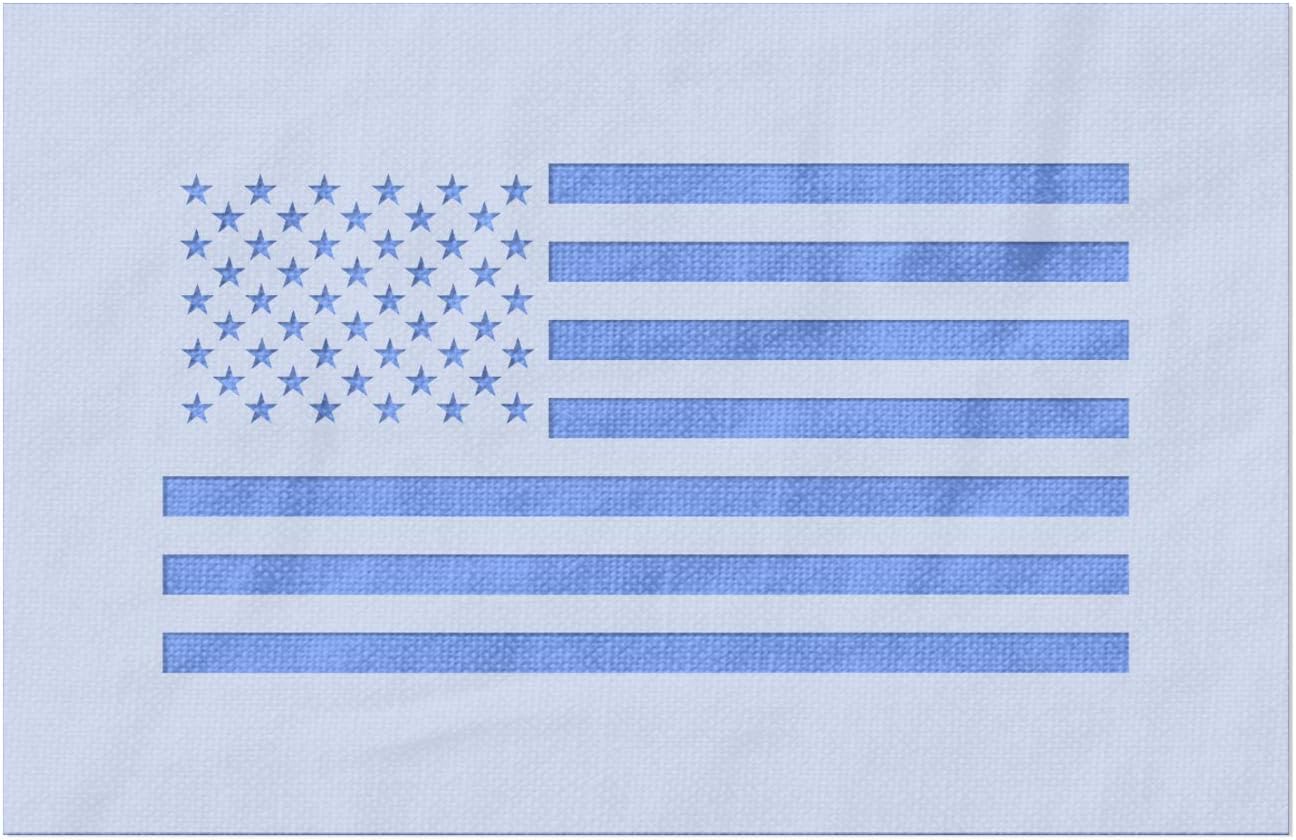 Stencil Stop USA Stars and Stripes Flag Stencil - Reusable for DIY Projects, Painting, Drawing, Crafts - 14 Mil Mylar Plastic (18 x 9.48 inches)