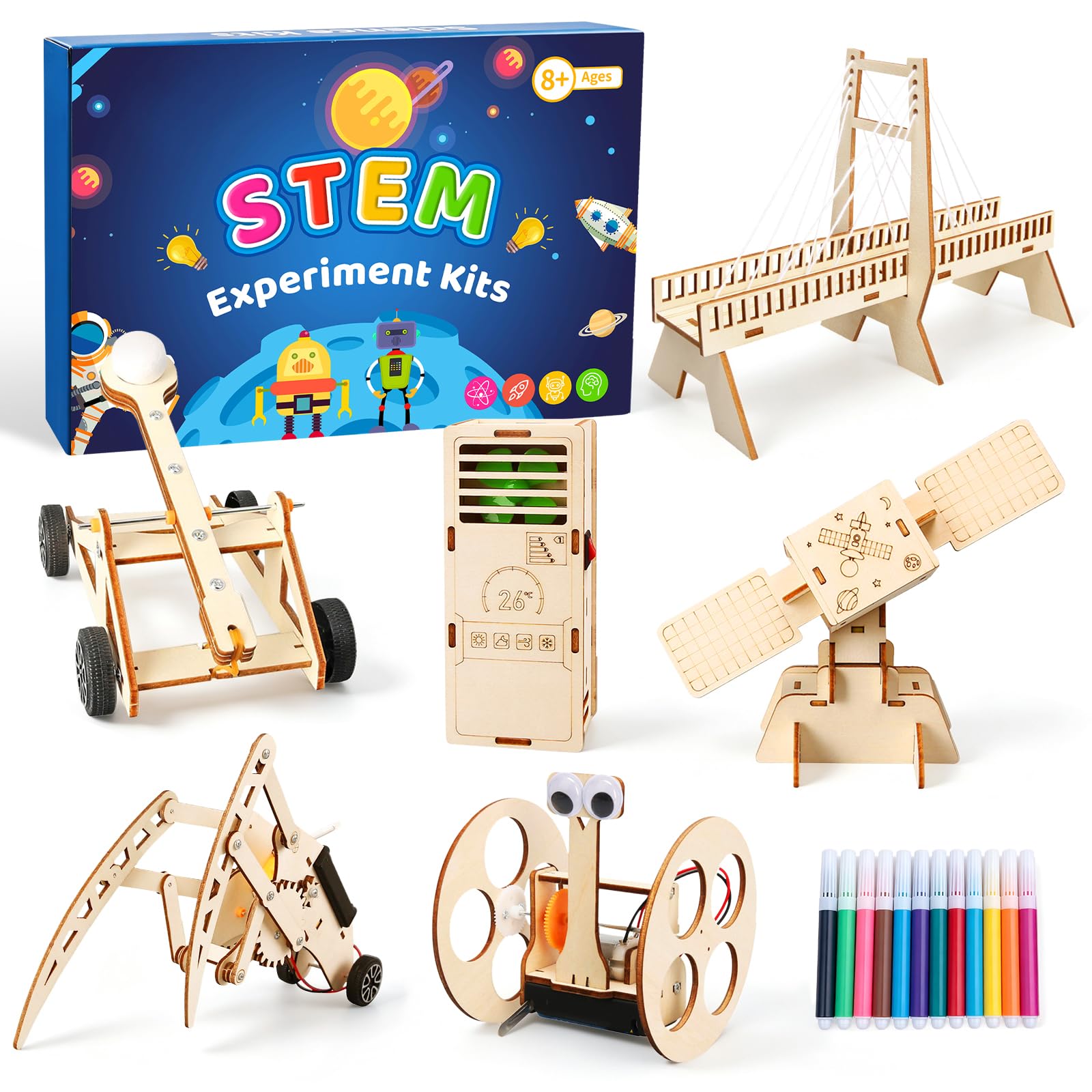 JTgugu 6er Set Experimental Kinder ab 8-14 Jahre, Elektronik Baukasten