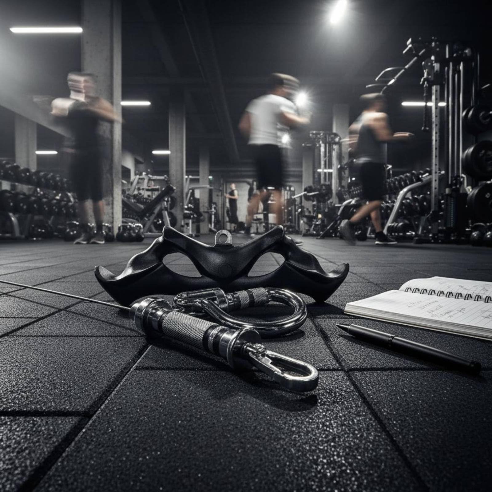 Mango de Gimnasio para Jalones Agarre Barra Accesorio Estructura Resistente para Uso Frecuente con Tracción Estable y Controlada Favorece Técnica y , Negro