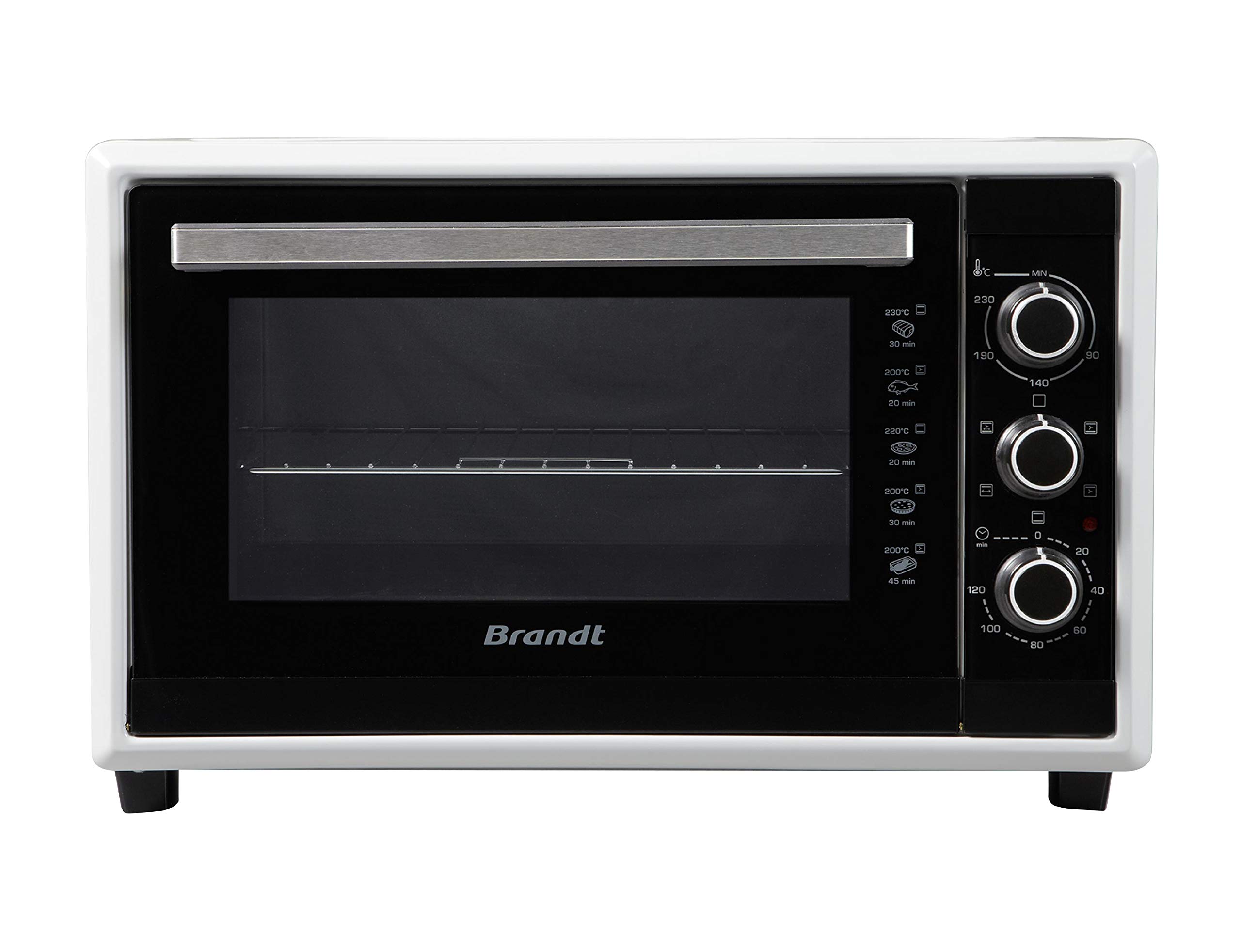 Brandt FC4200MW – Mini four Multifonction – Capacité 42L – Bandeau mécanique – 5 positions de cuisson – Puissance 1800W – 3 grad