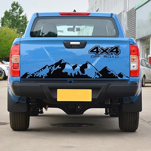 YAMUDA Etiqueta engomada del cuerpo del coche 4x4 Off-Road Pickup Truck Modelo Backup Tail Decoración Negro YA35
