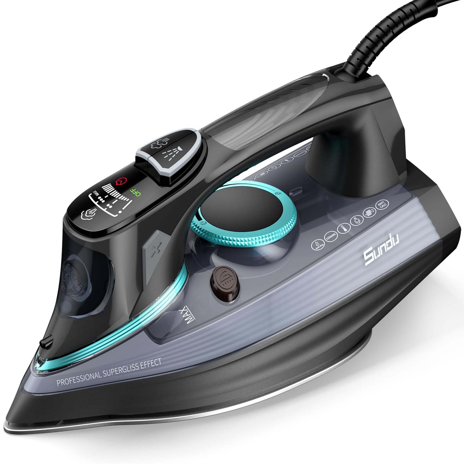1700 Watt Steam Iron with Digital LED Screen
