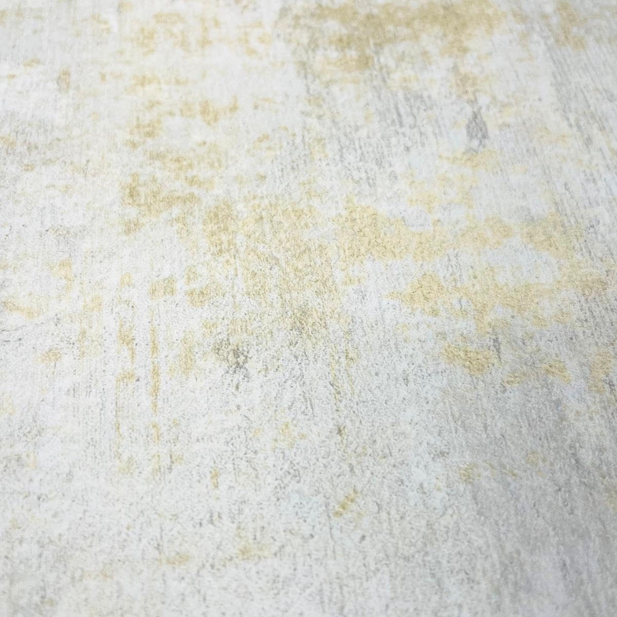 Industrial Themed Concrete Effect Textured Style Minimalist Design Wallpaper for Bedrooms, Hallways, Living Rooms, Modern Interior Grey/Gold World of Wallpaper AF0026