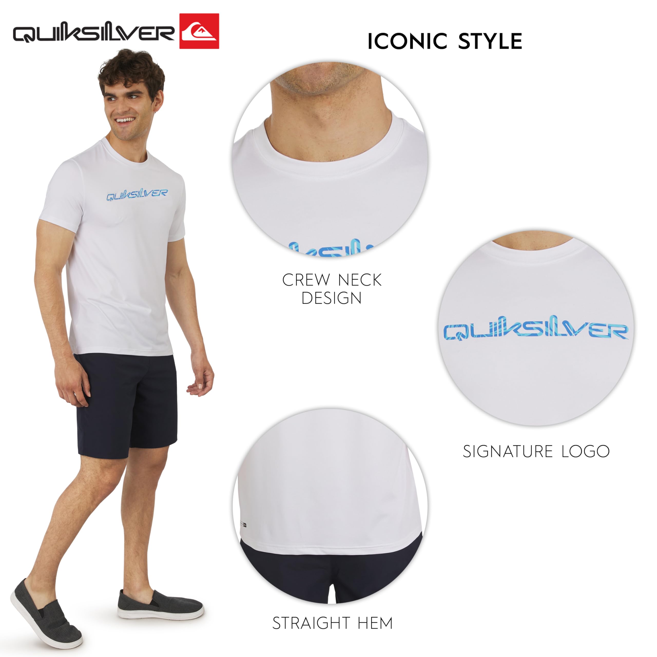 Quiksilver Swimwear Regular Fit UPF 50 Short Sleeve Sun Tee Maillot dermoprotecteur Homme (Lot de 1)