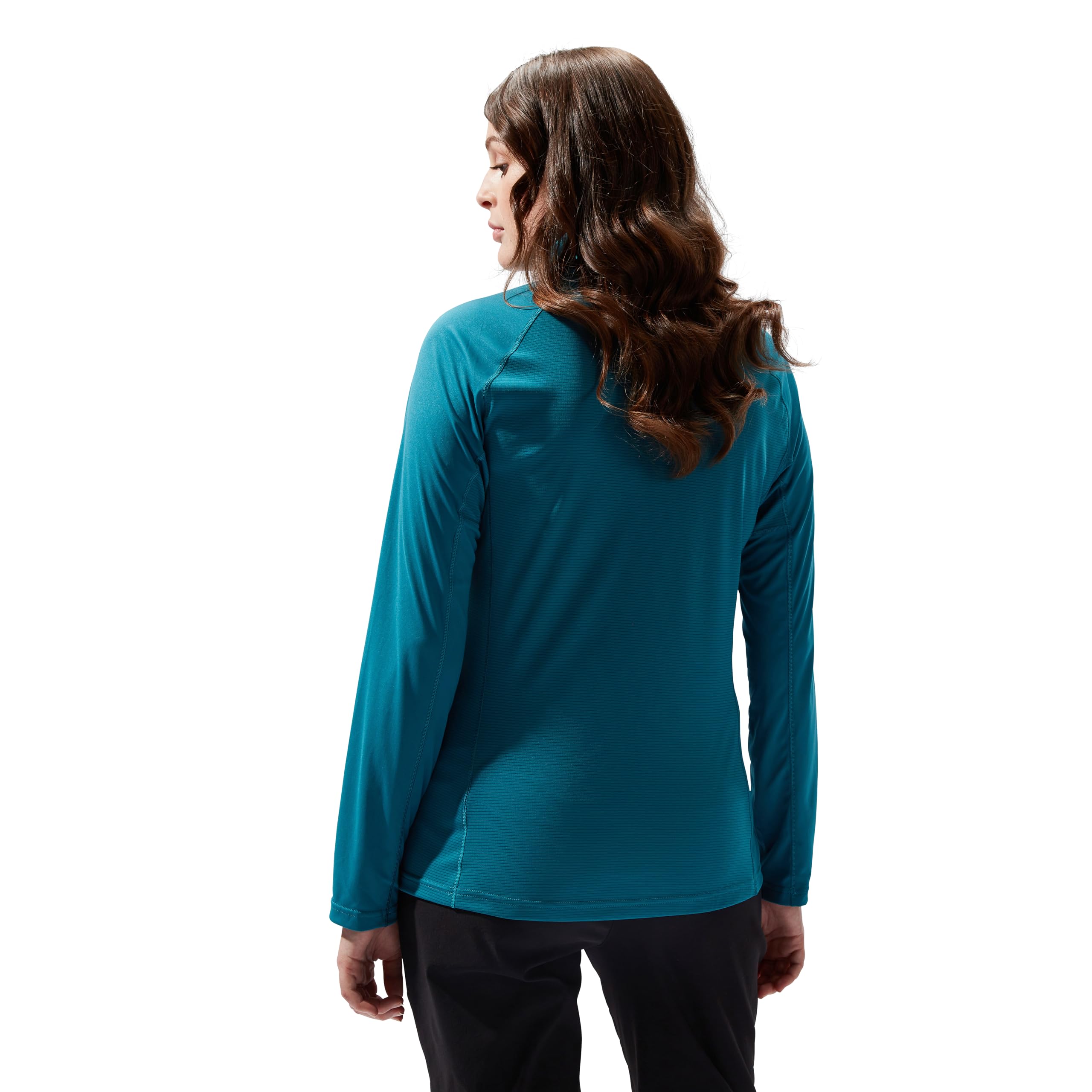 Berghaus 24/7 Maternity Half Zipped Long Sleeve Tech T-Shirt | Moisture Wicking | Breathable | Environmentally Conscious Camiseta Mujer