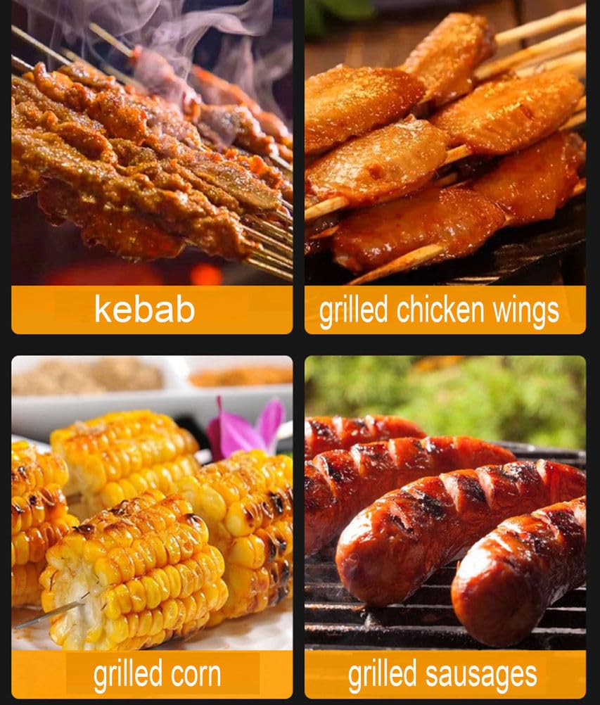 Przenośny grill węglowy do grillowania na świeżym powietrzu z wodoodporną osłoną, regulowanym grillem i wbudowanym wskaźnikiem temperatury, do gotowania w domu na przyjęciu w