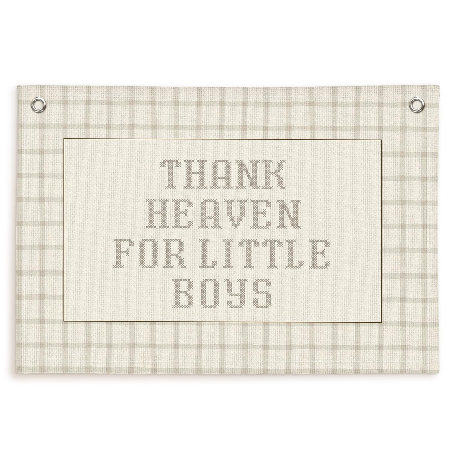 Lacama Baby Boy Room Decor Nursery Wall Decor Thank Heaven - kids room decor | Mubboo