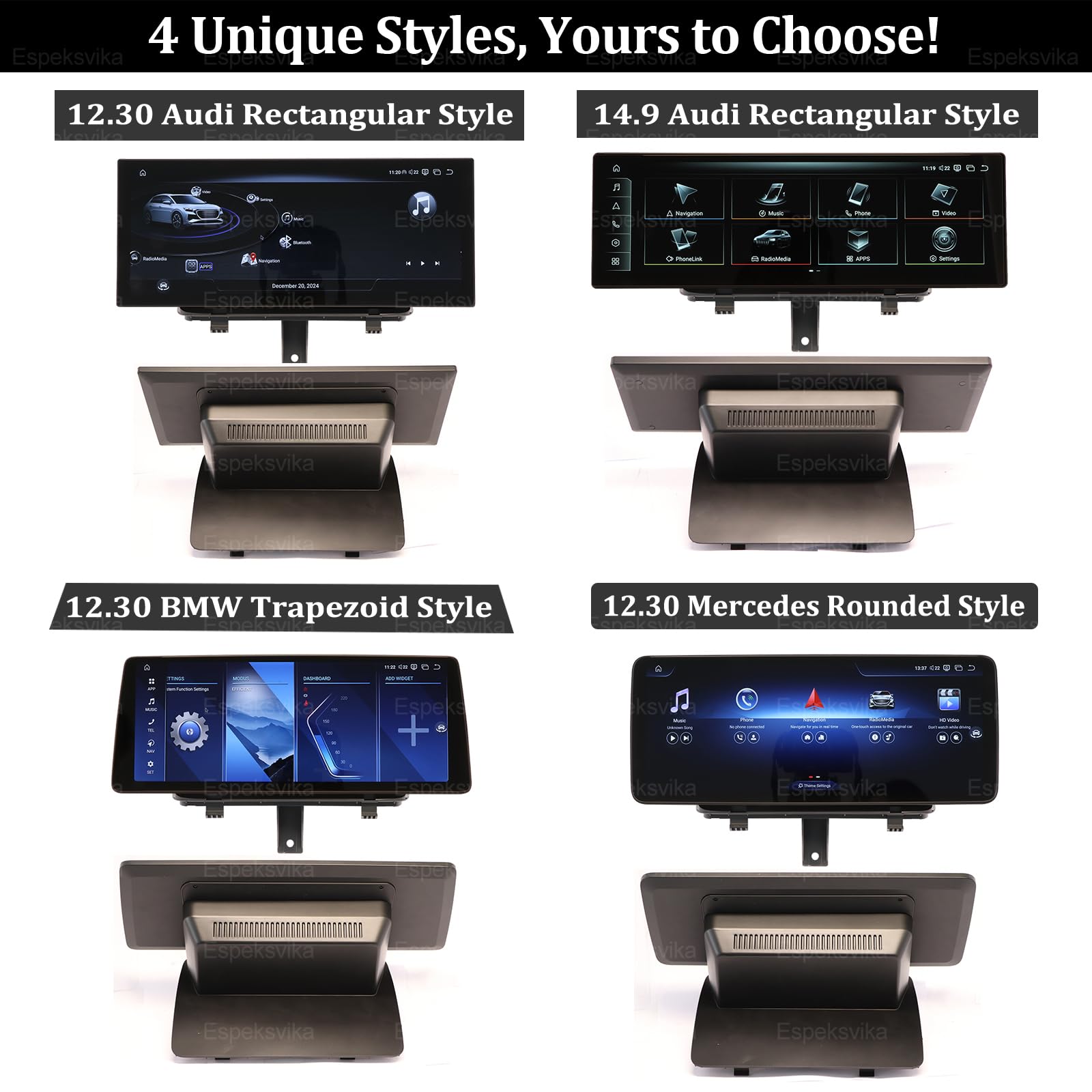 Car Radio Stereo for Audi Q3 2013-2018 Android Auto 2k Screen Wireless Carplay Radio with Qualcomm Upgrade GPS Touchscreen Head Unit